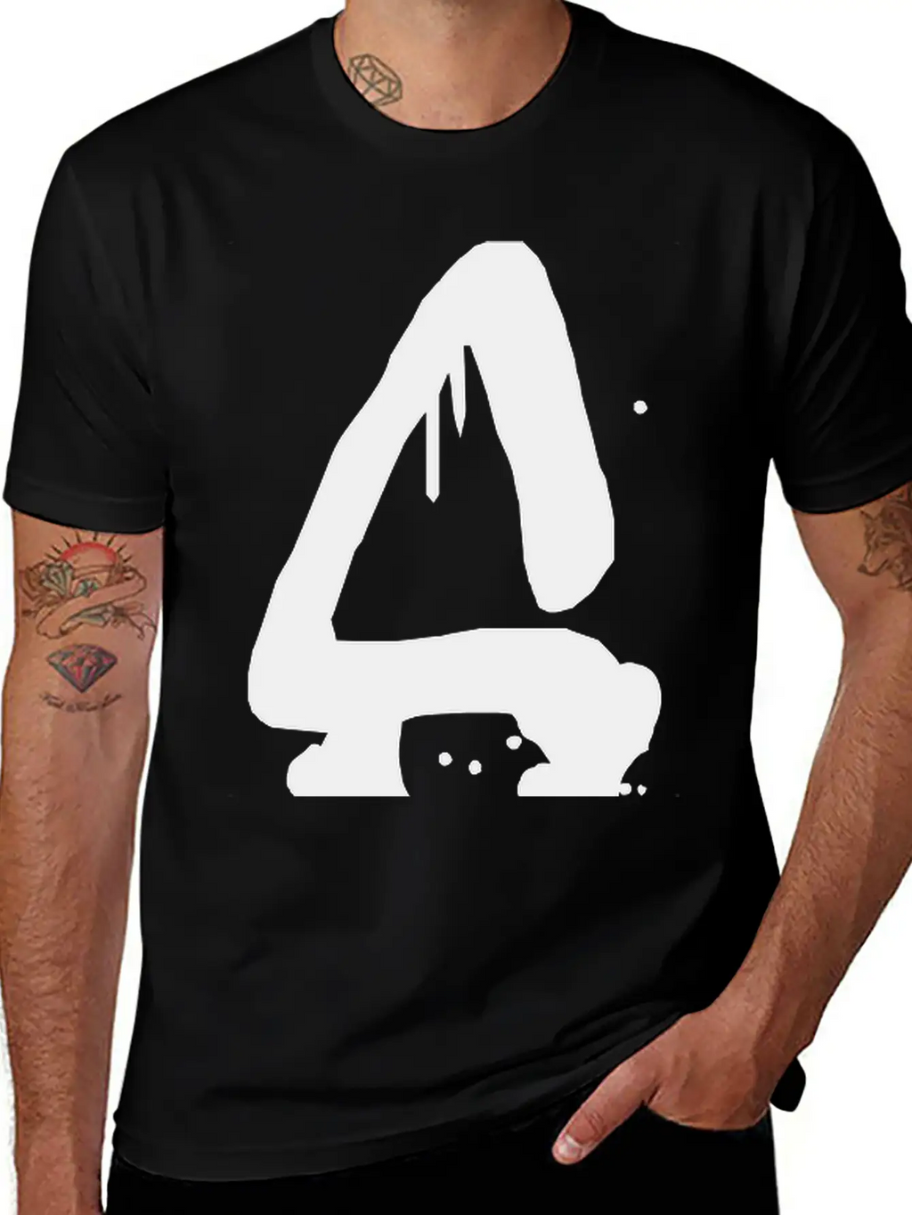 S Graffiti Drops Farbklex Spray Stylish Everyday T-Shirt – Unisex Basic Cotton Tee