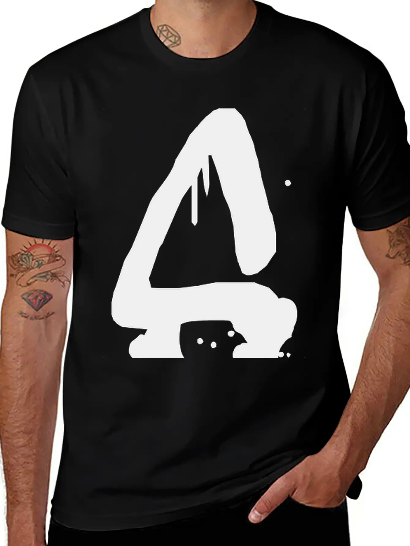 S Graffiti Drops Farbklex Spray Stylish Everyday T-Shirt – Unisex Basic Cotton Tee