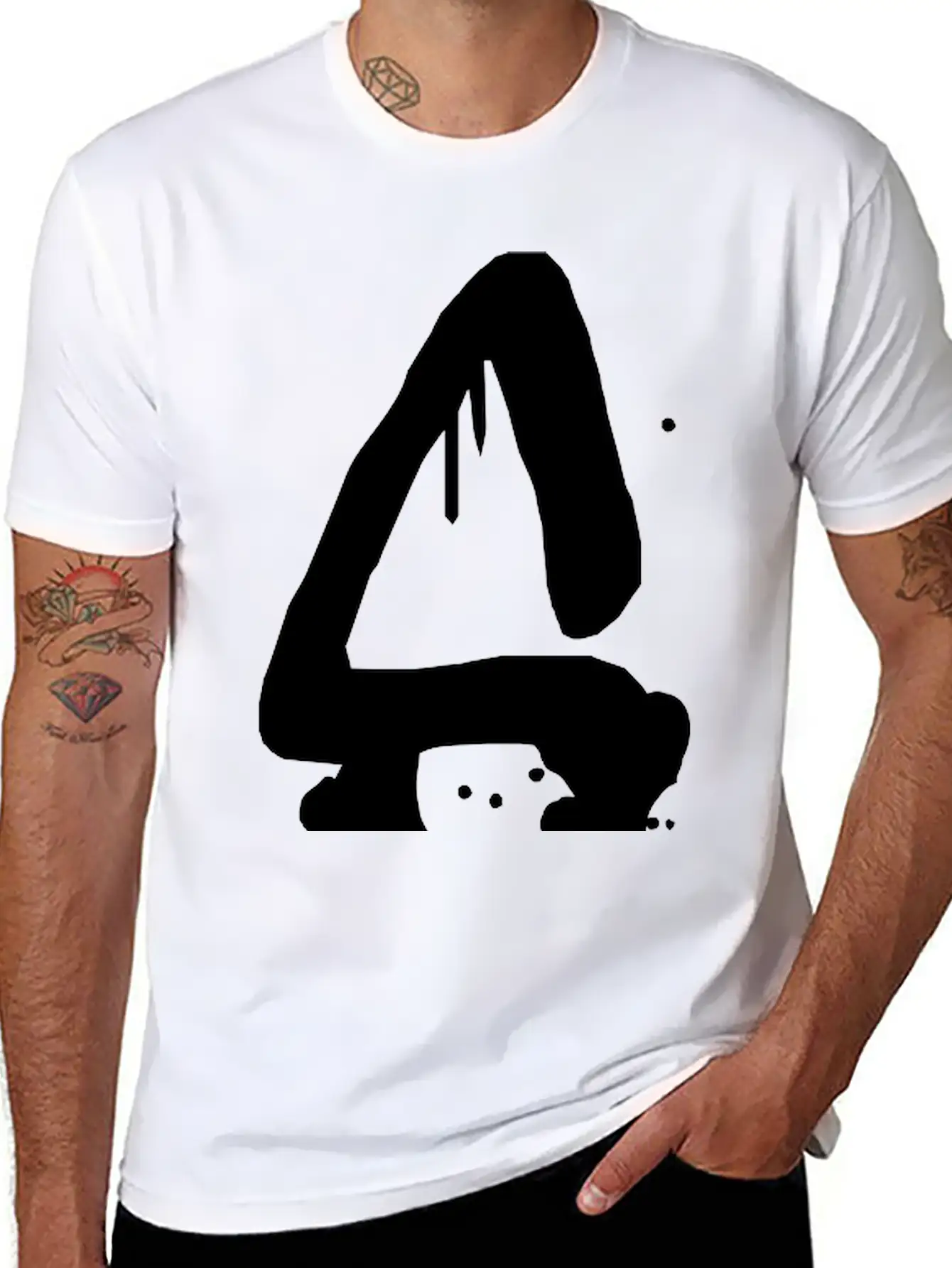 S Graffiti Drops Farbklex Spray Stylish Everyday T-Shirt – Unisex Basic Cotton Tee