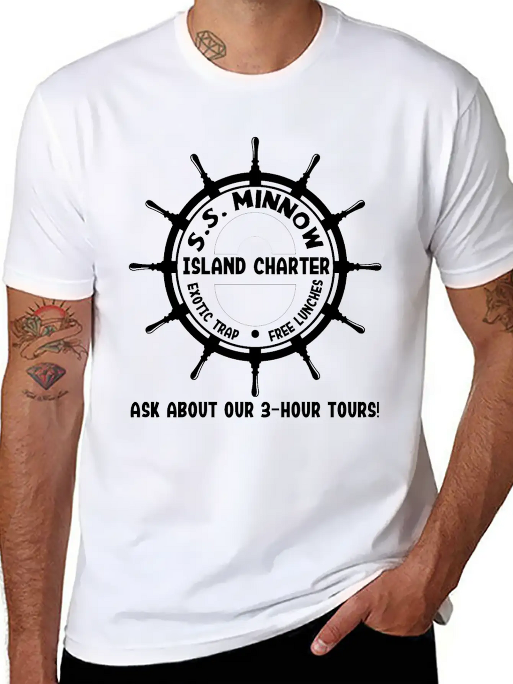 S S Minnow Tour Ask About The 3 Hour Tour On Classic Fit Graphic Tee For Daily Comfort – Unisex Cotton Shirt