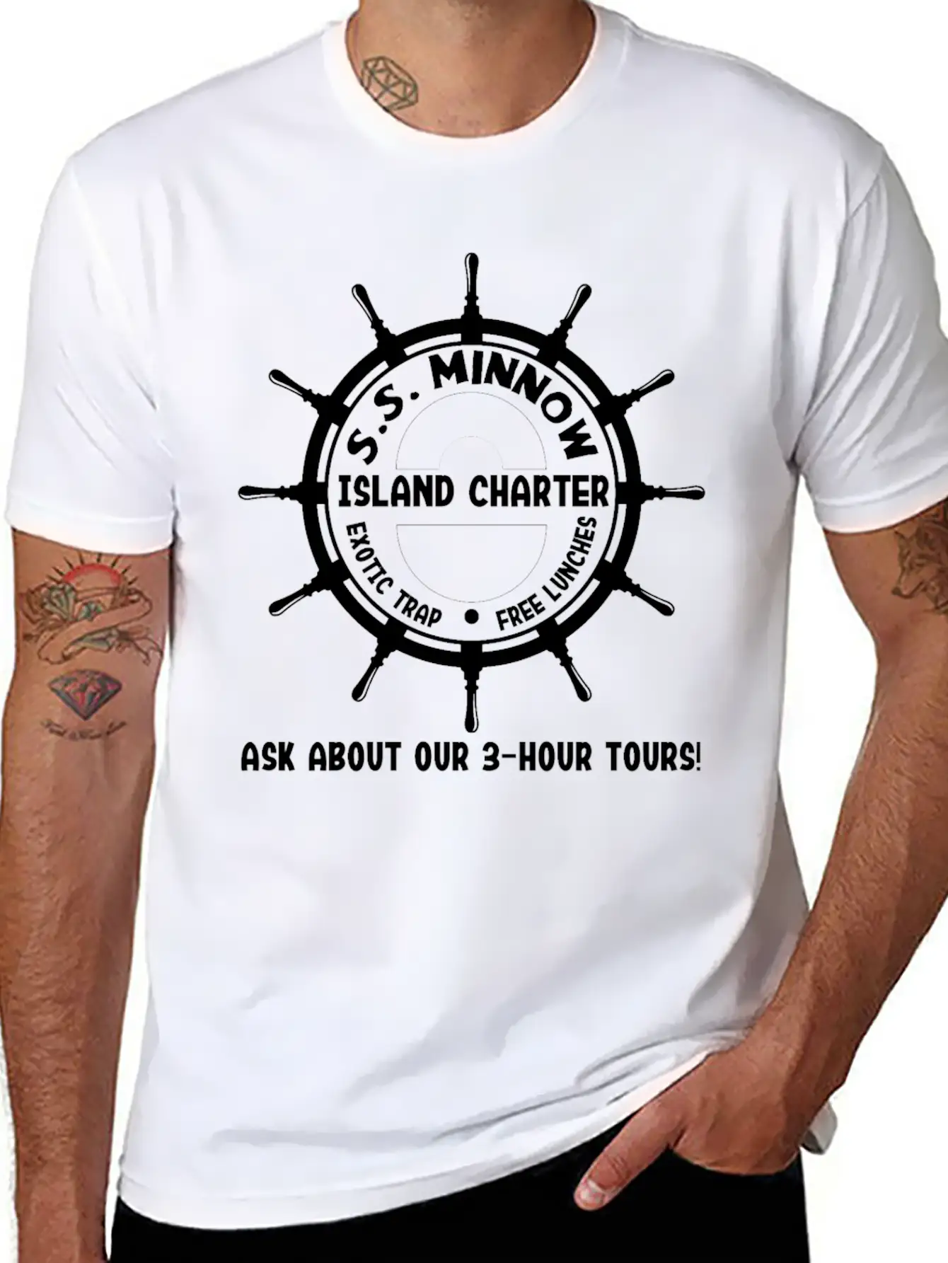 S S Minnow Tour Ask About The 3 Hour Tour On Classic Fit Graphic Tee For Daily Comfort – Unisex Cotton Shirt
