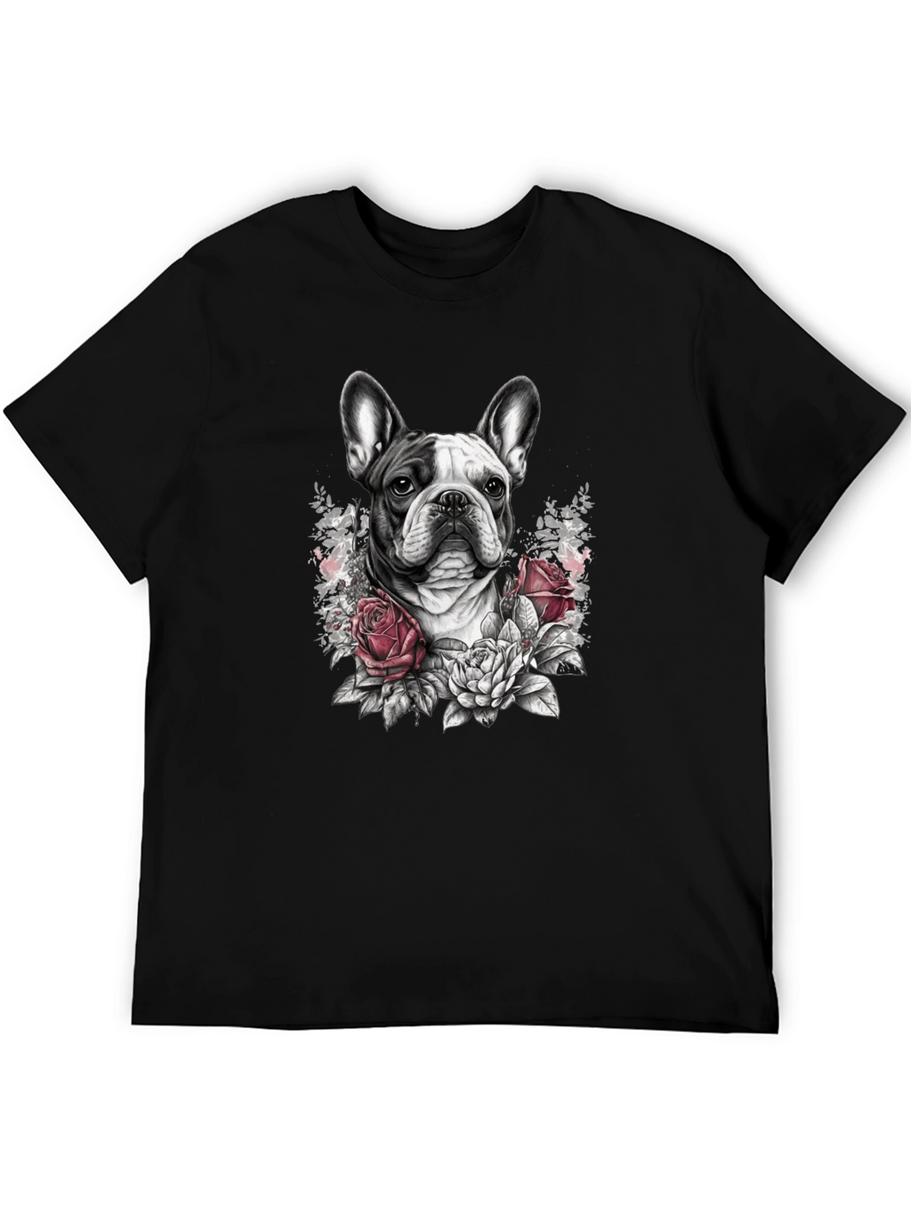 Floral French Bulldog Graphic Tee