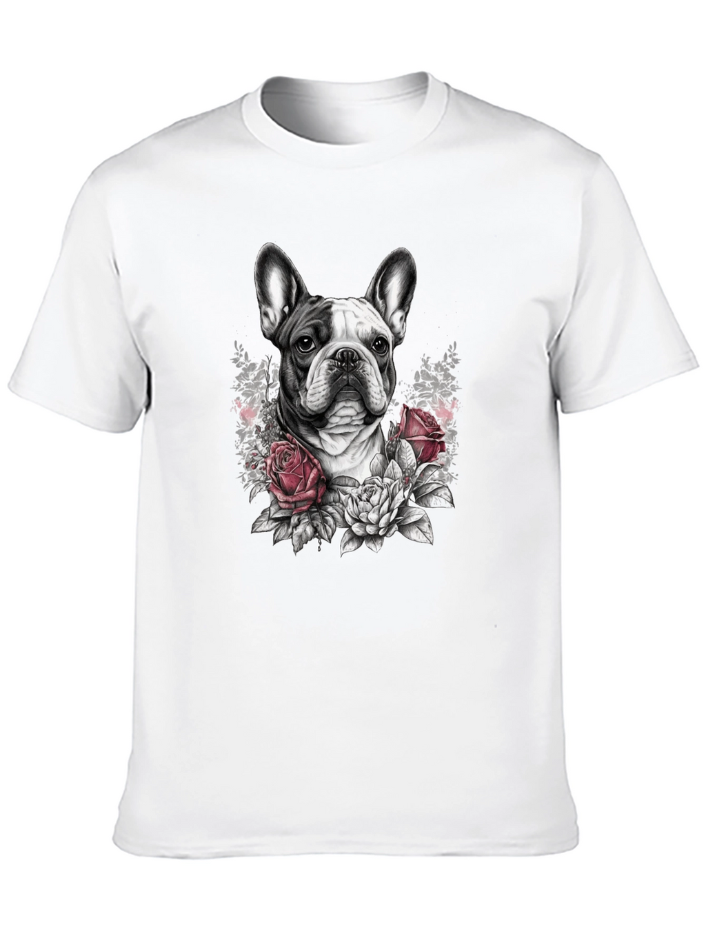 Floral French Bulldog Graphic Tee