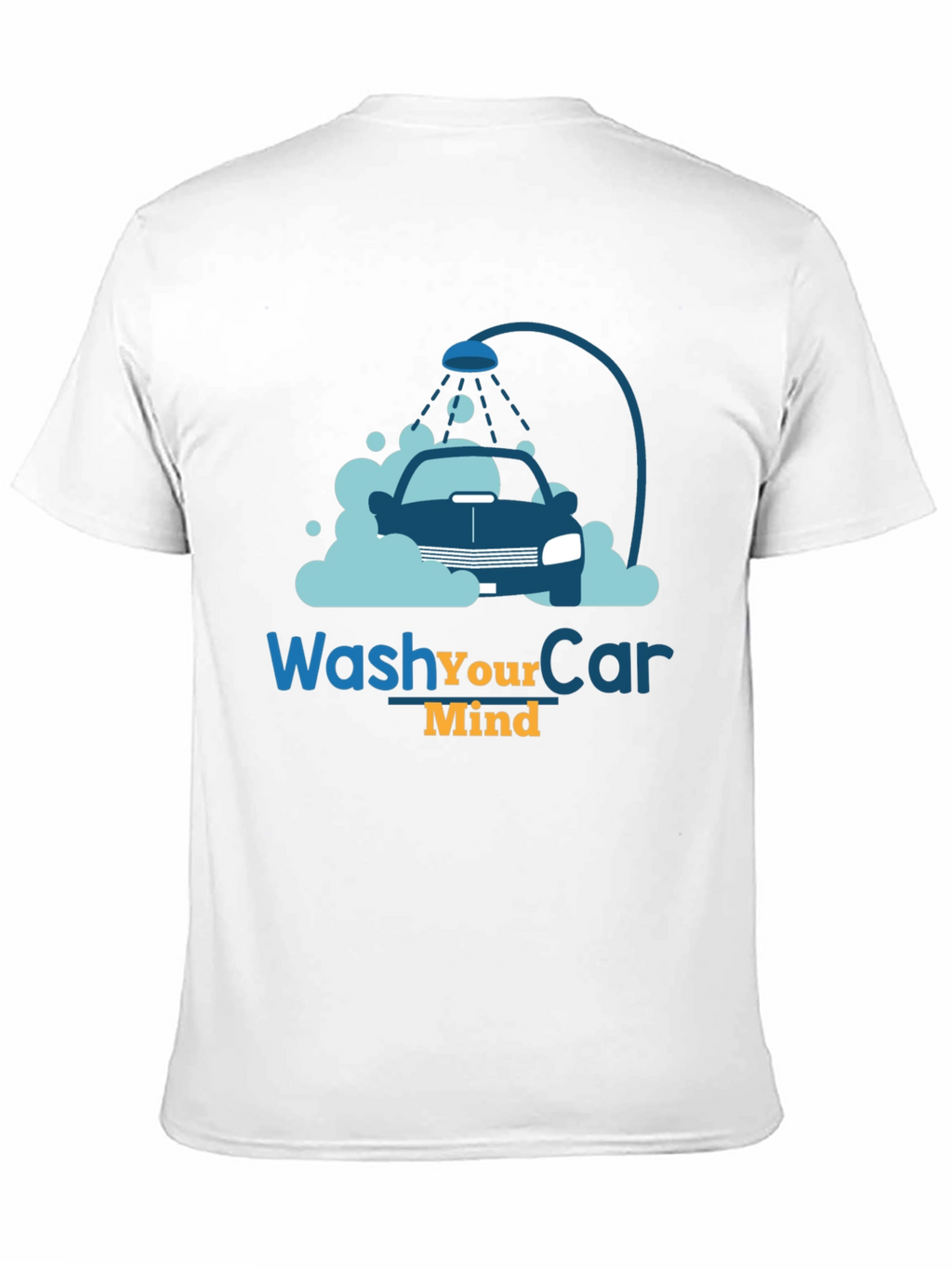 Wash Your Car Mind T-Shirt Black Cotton Tee