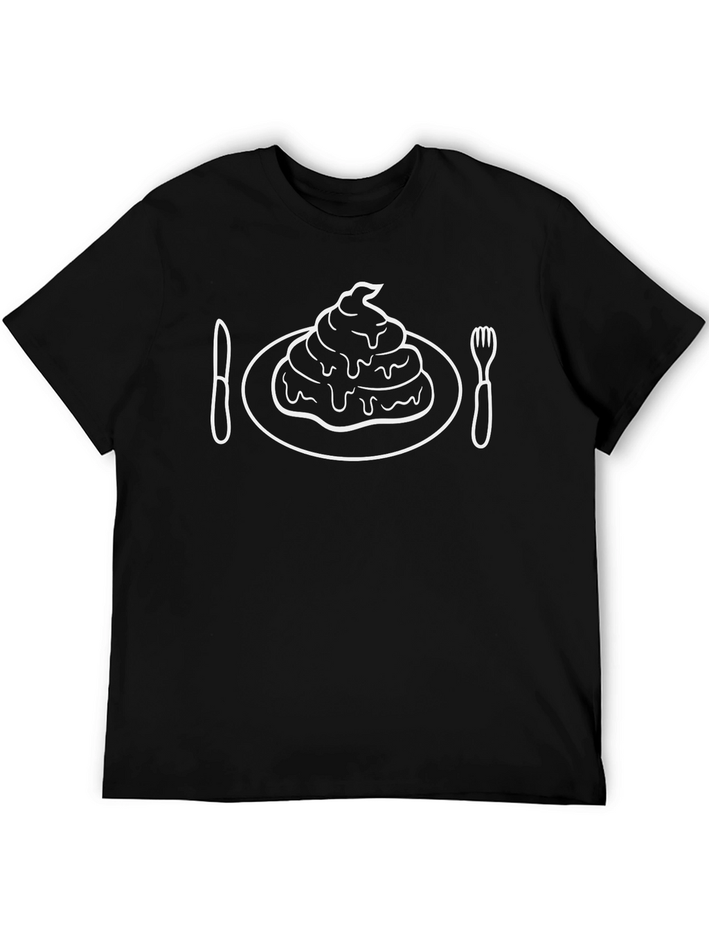 Funny Poop Dessert Graphic T-Shirt
