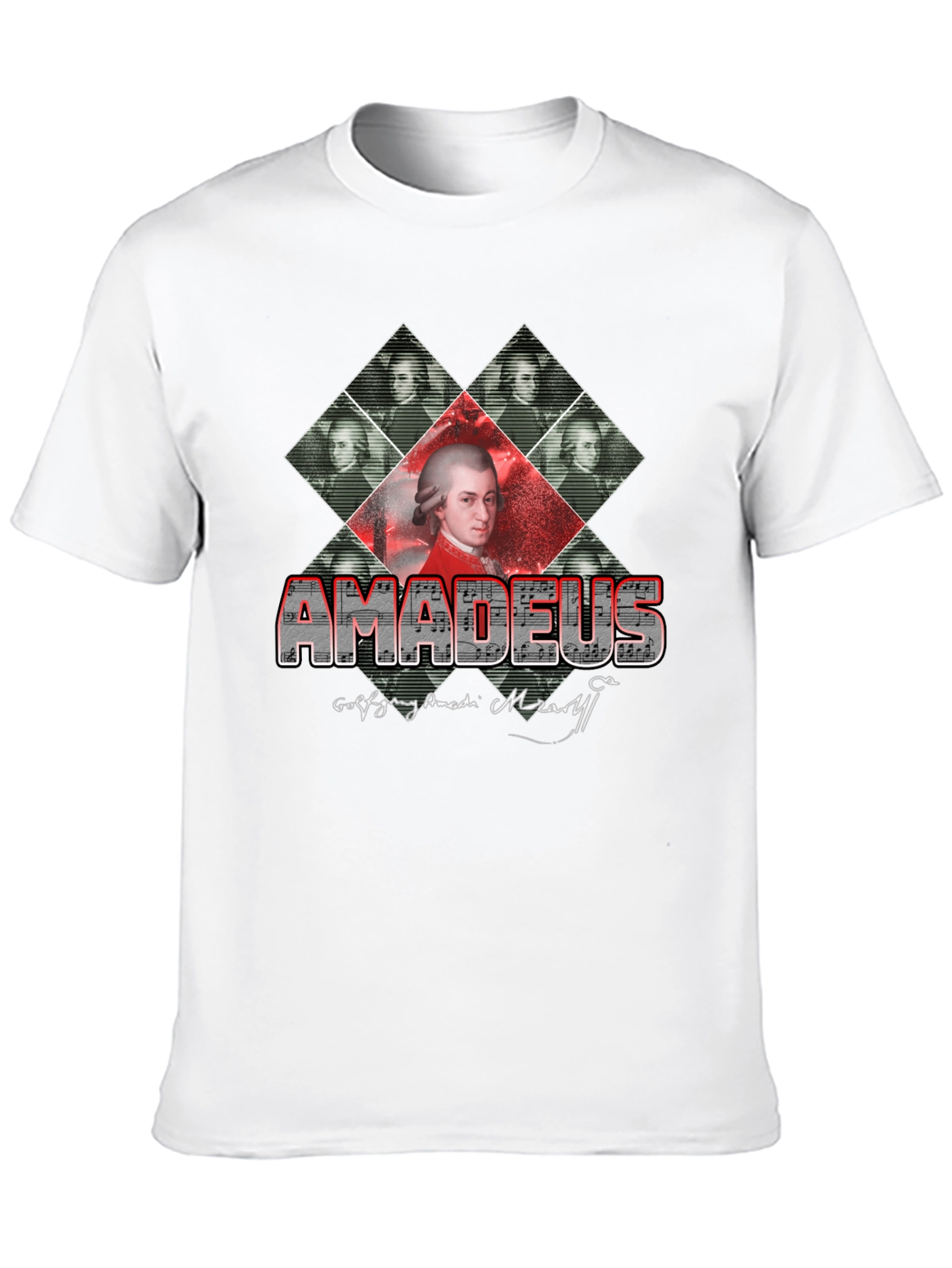 Amadeus Mozart Graphic Tee - Music Lover T-Shirt