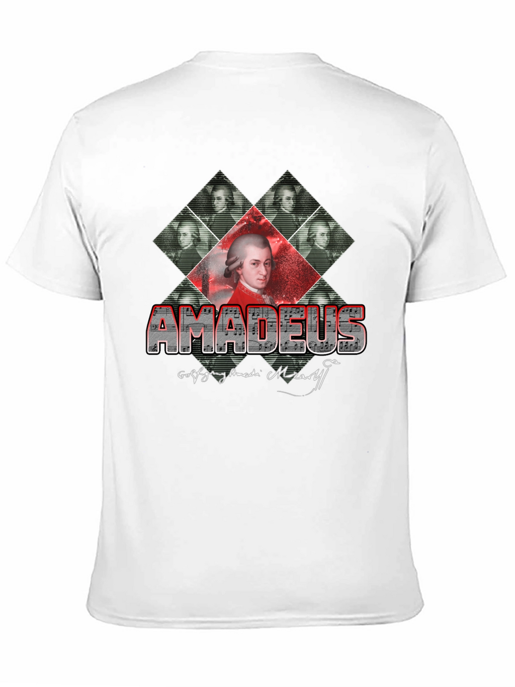 Amadeus Mozart Graphic Tee - Music Lover T-Shirt