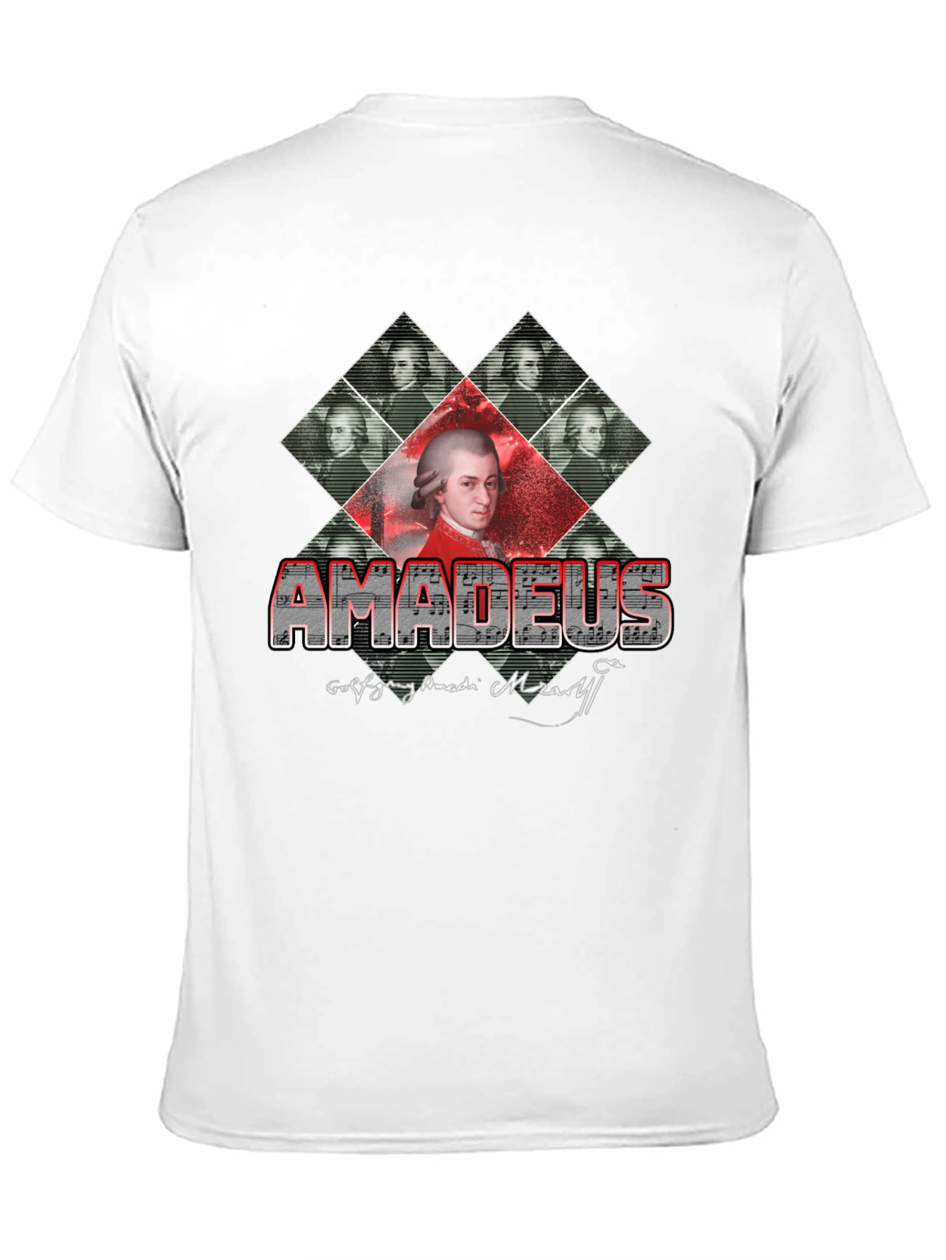 Amadeus Mozart Graphic Tee - Music Lover T-Shirt