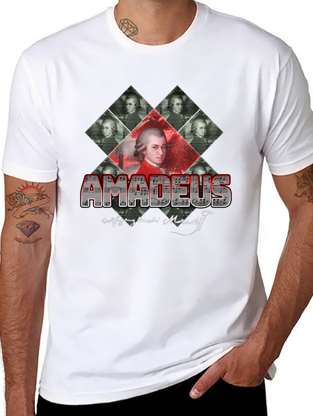 Amadeus Mozart Graphic Tee - Music Lover T-Shirt
