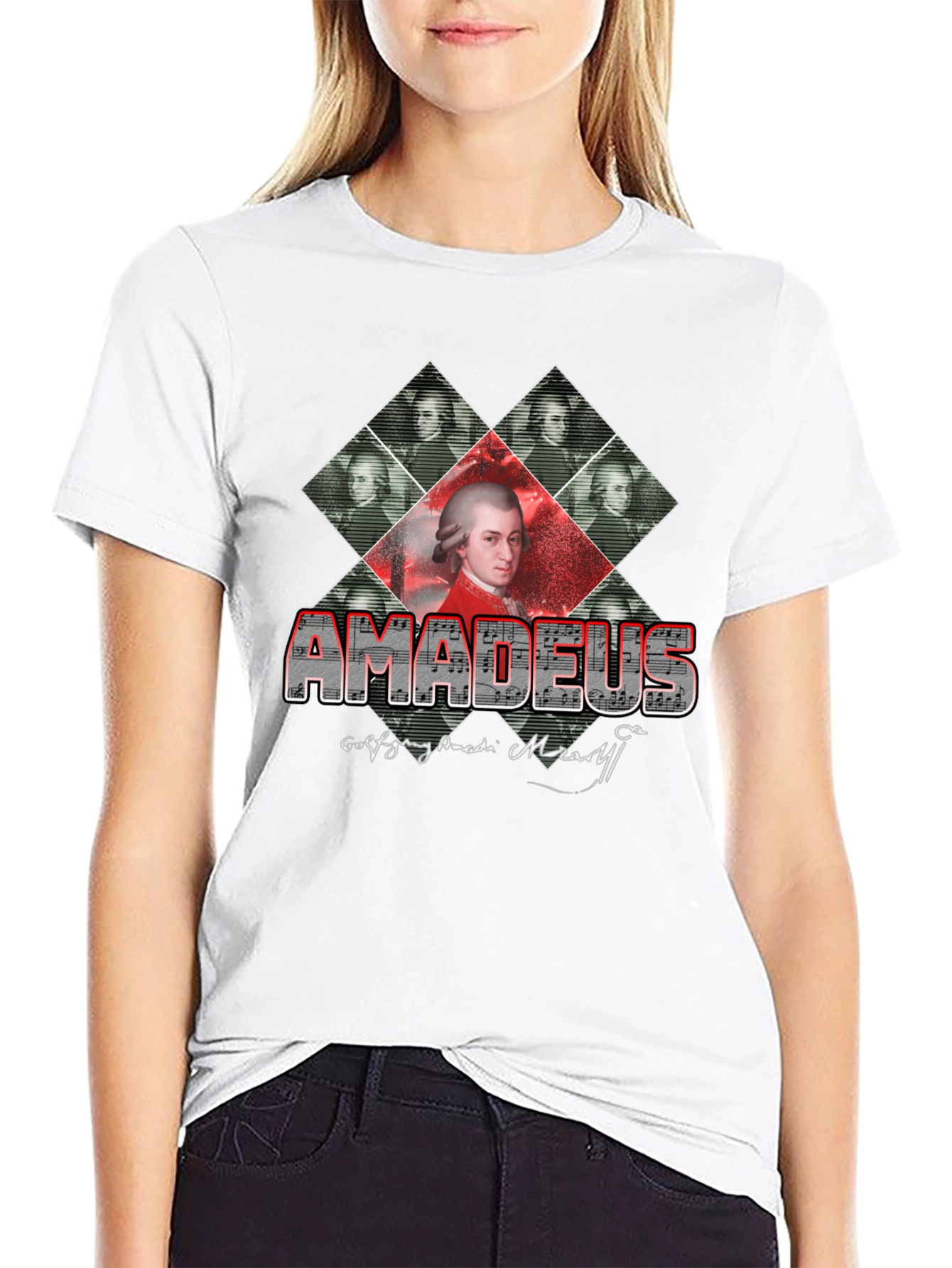 Amadeus Mozart Graphic Tee - Music Lover T-Shirt