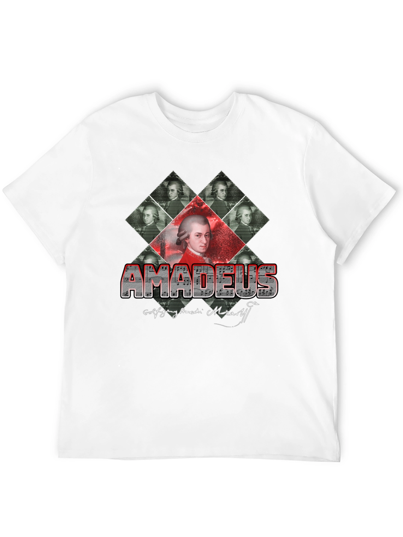 Amadeus Mozart Graphic Tee - Music Lover T-Shirt