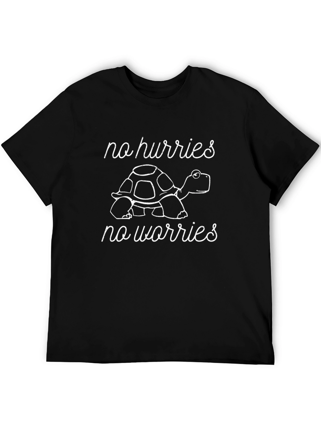 No Hurries No Worries Turtle Graphic T-Shirt