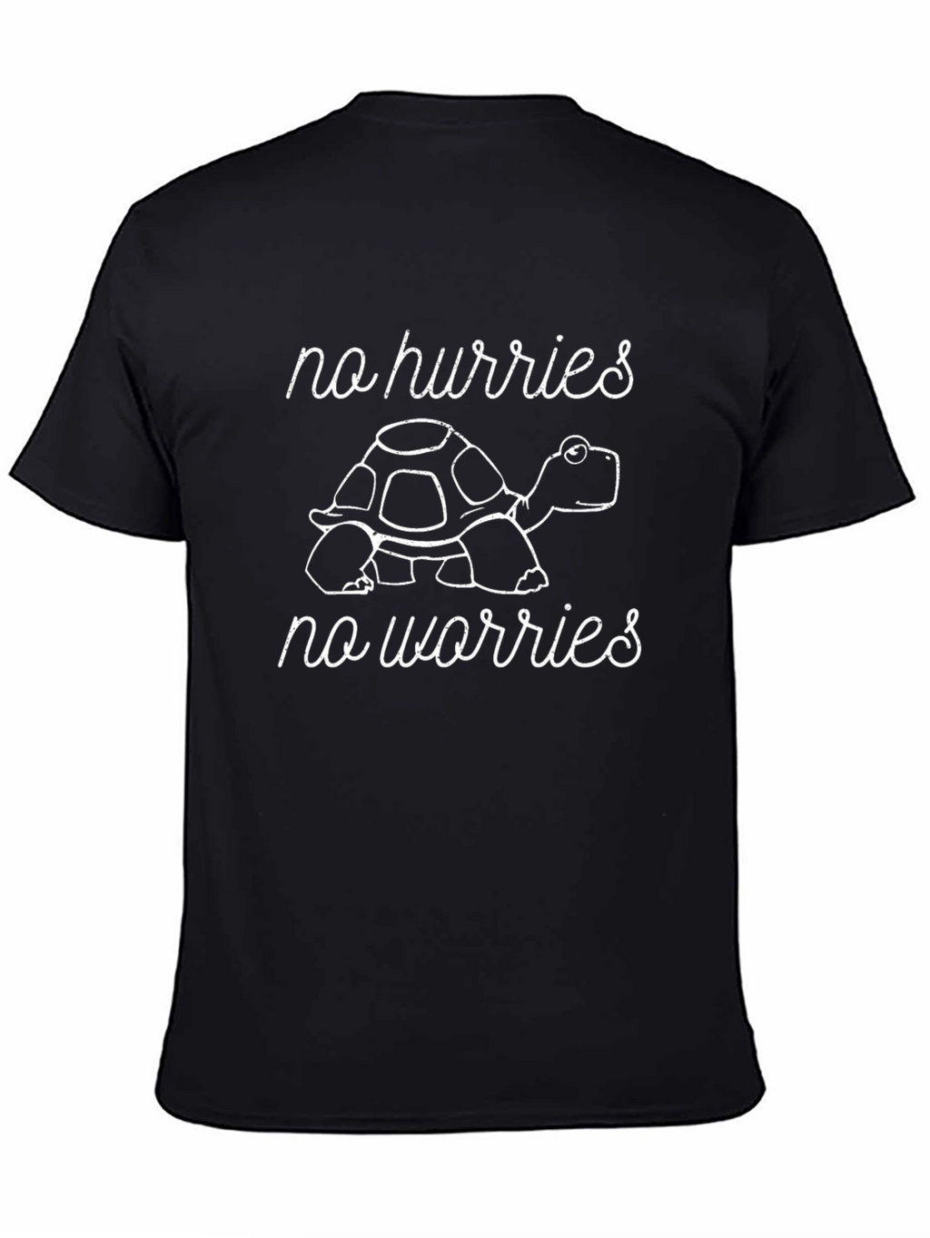 No Hurries No Worries Turtle Graphic T-Shirt