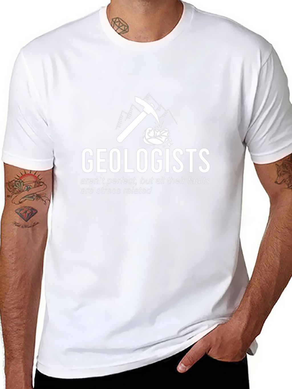 Geologist Humor T-Shirt: Stress Related Faults