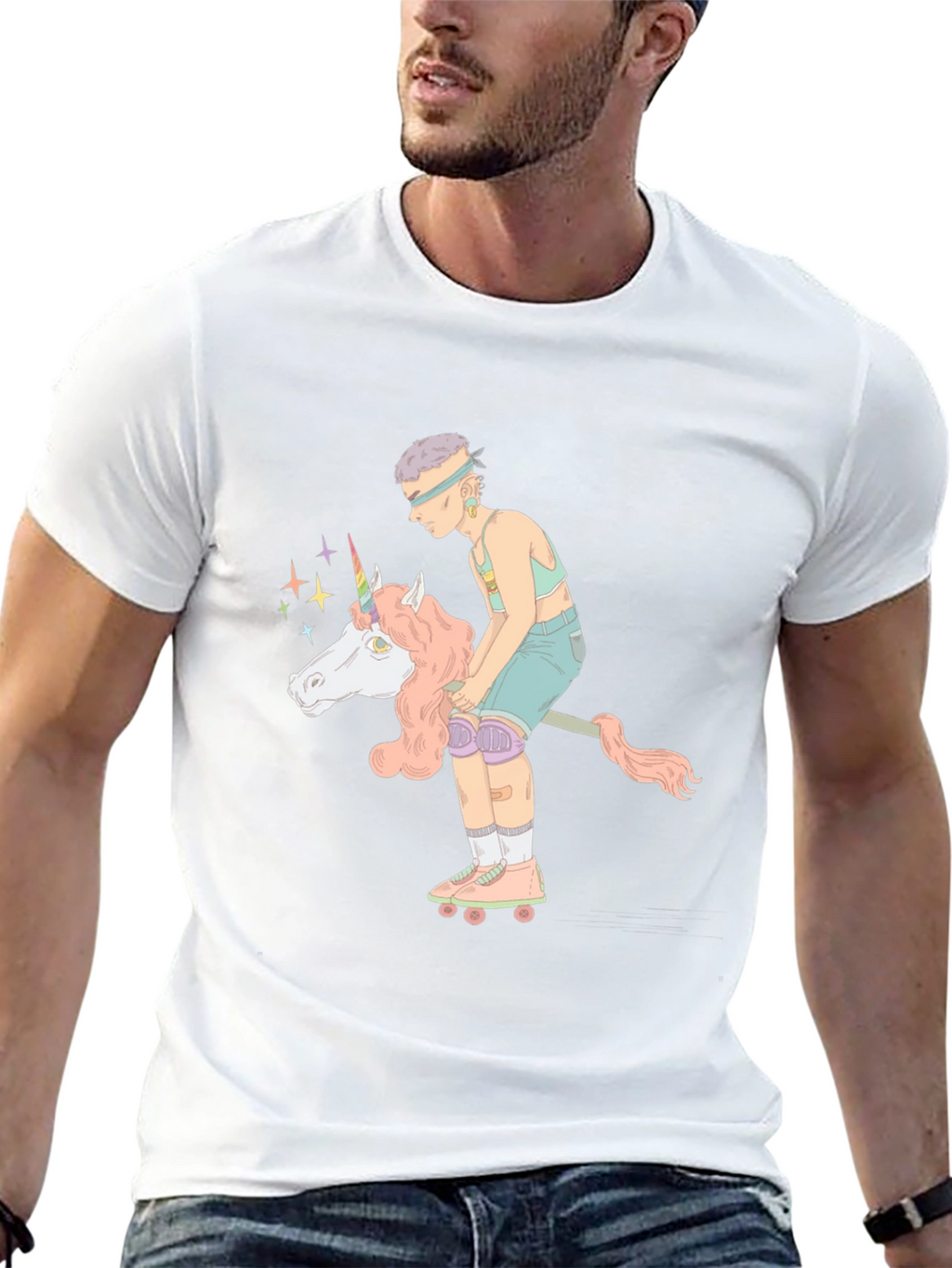 Unicorn Roller Skater Graphic Tee
