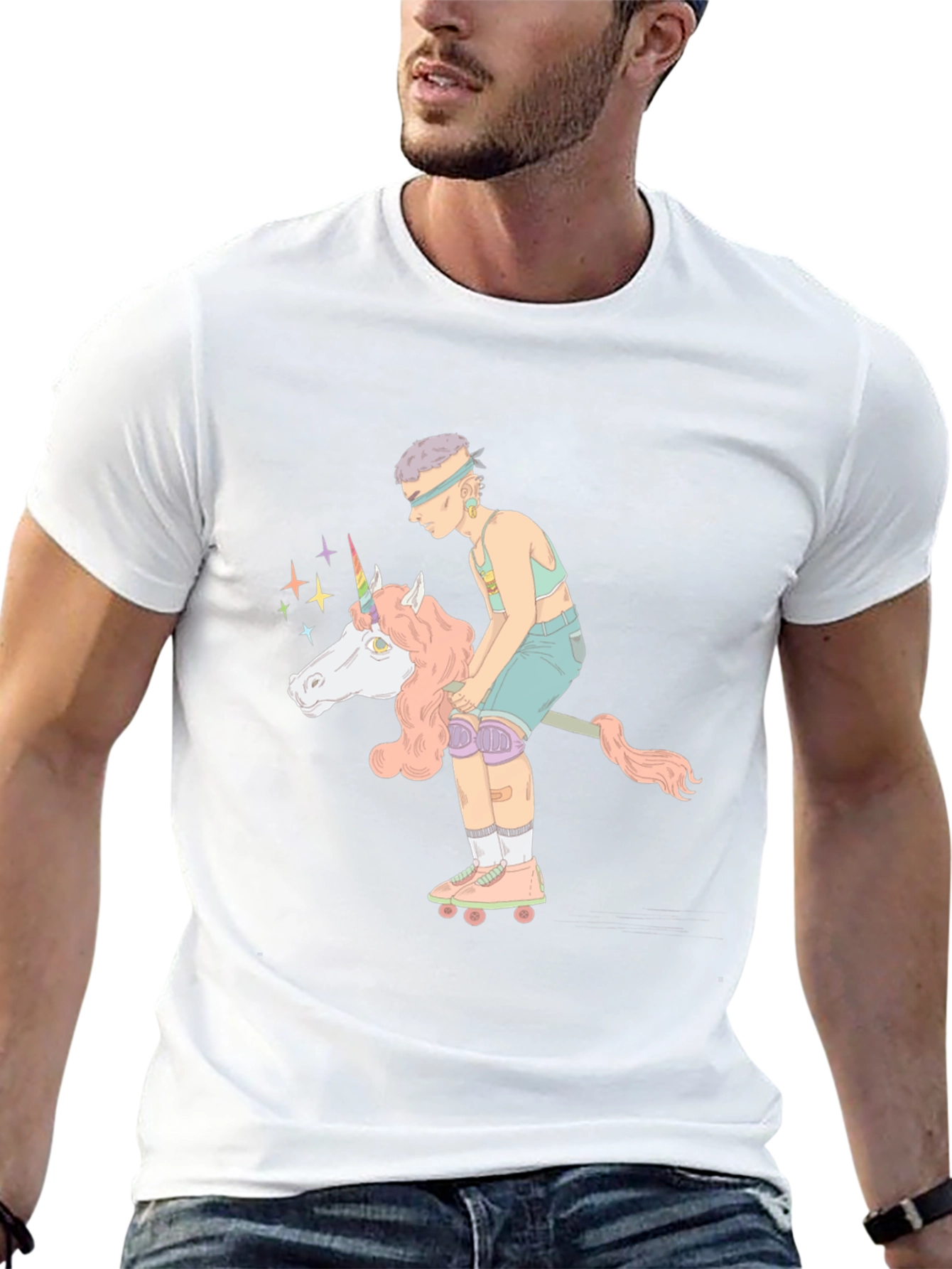 Unicorn Roller Skater Graphic Tee
