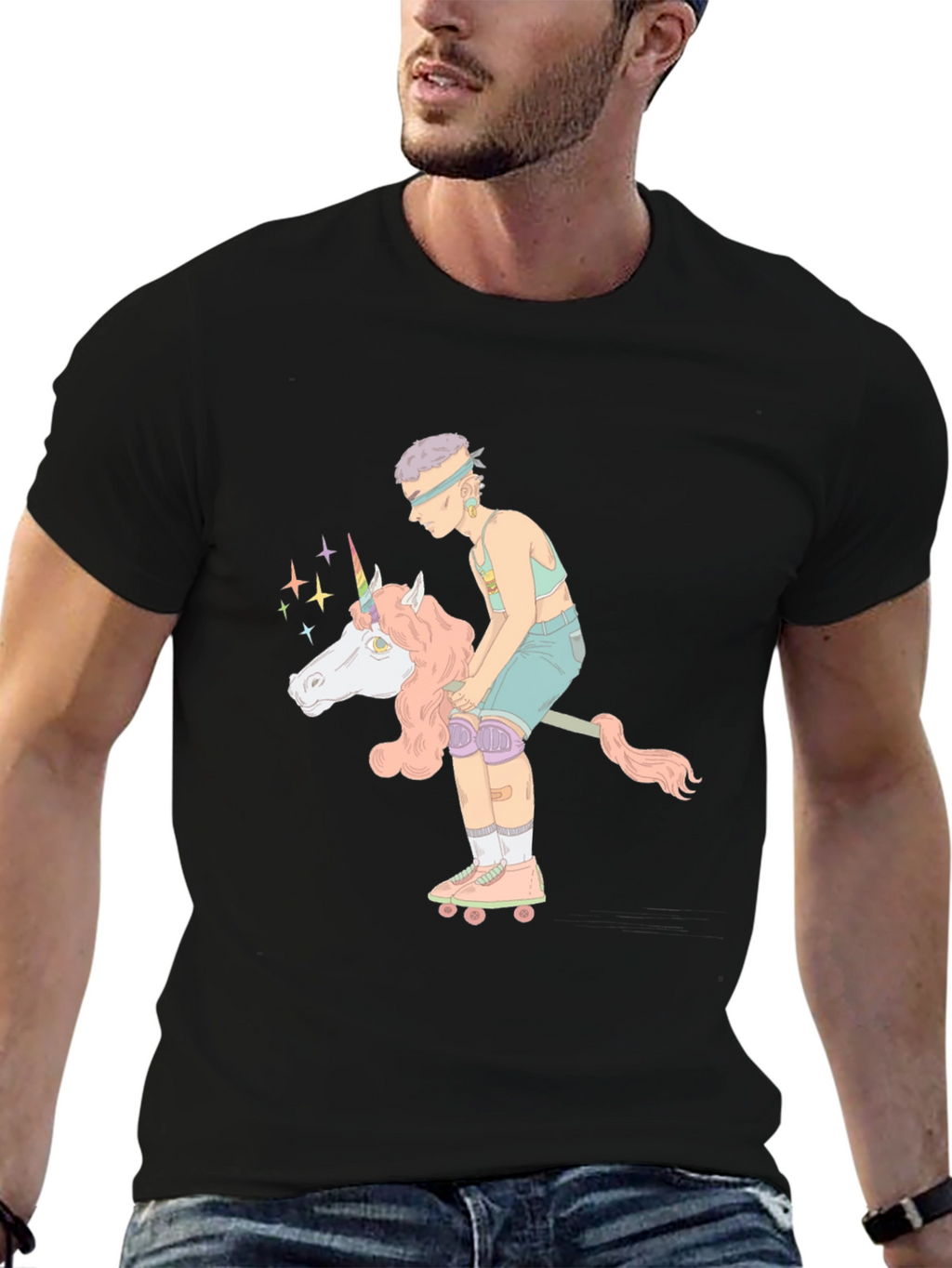 Unicorn Roller Skater Graphic Tee