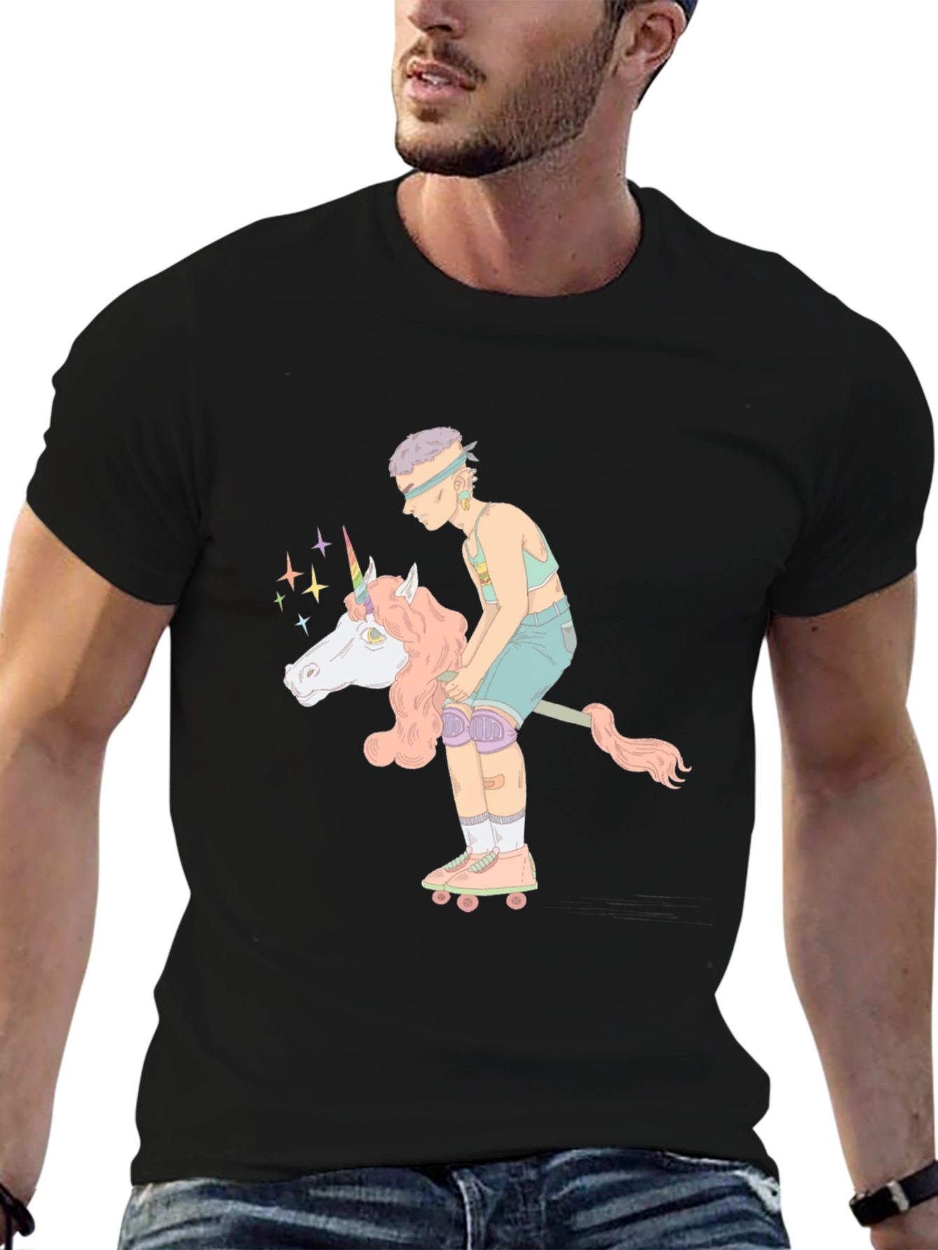 Unicorn Roller Skater Graphic Tee