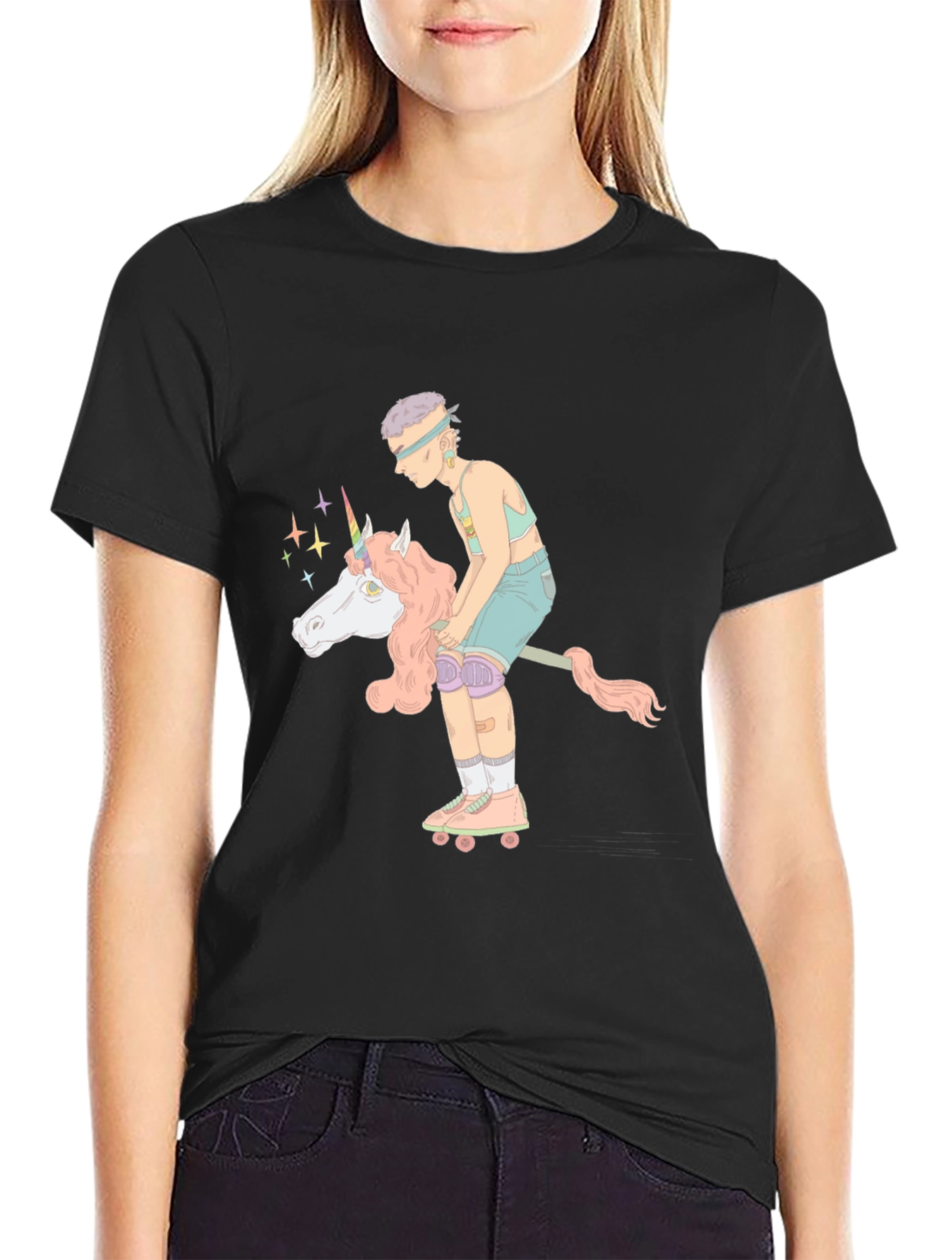Unicorn Roller Skater Graphic Tee
