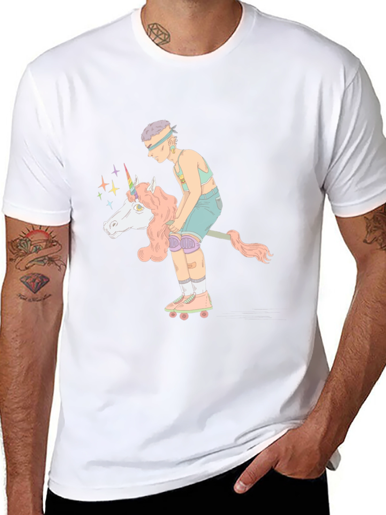 Unicorn Roller Skater Graphic Tee