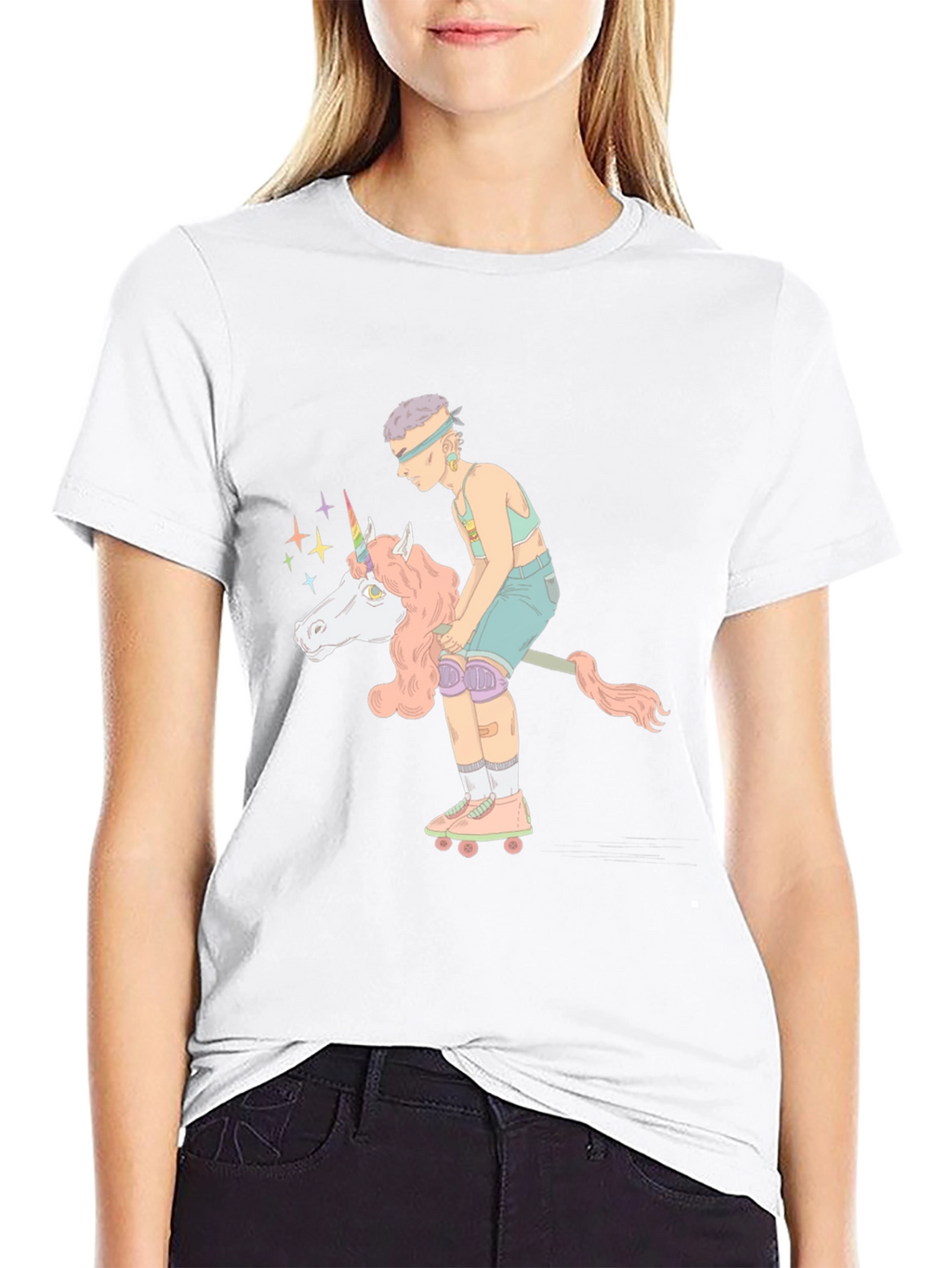 Unicorn Roller Skater Graphic Tee