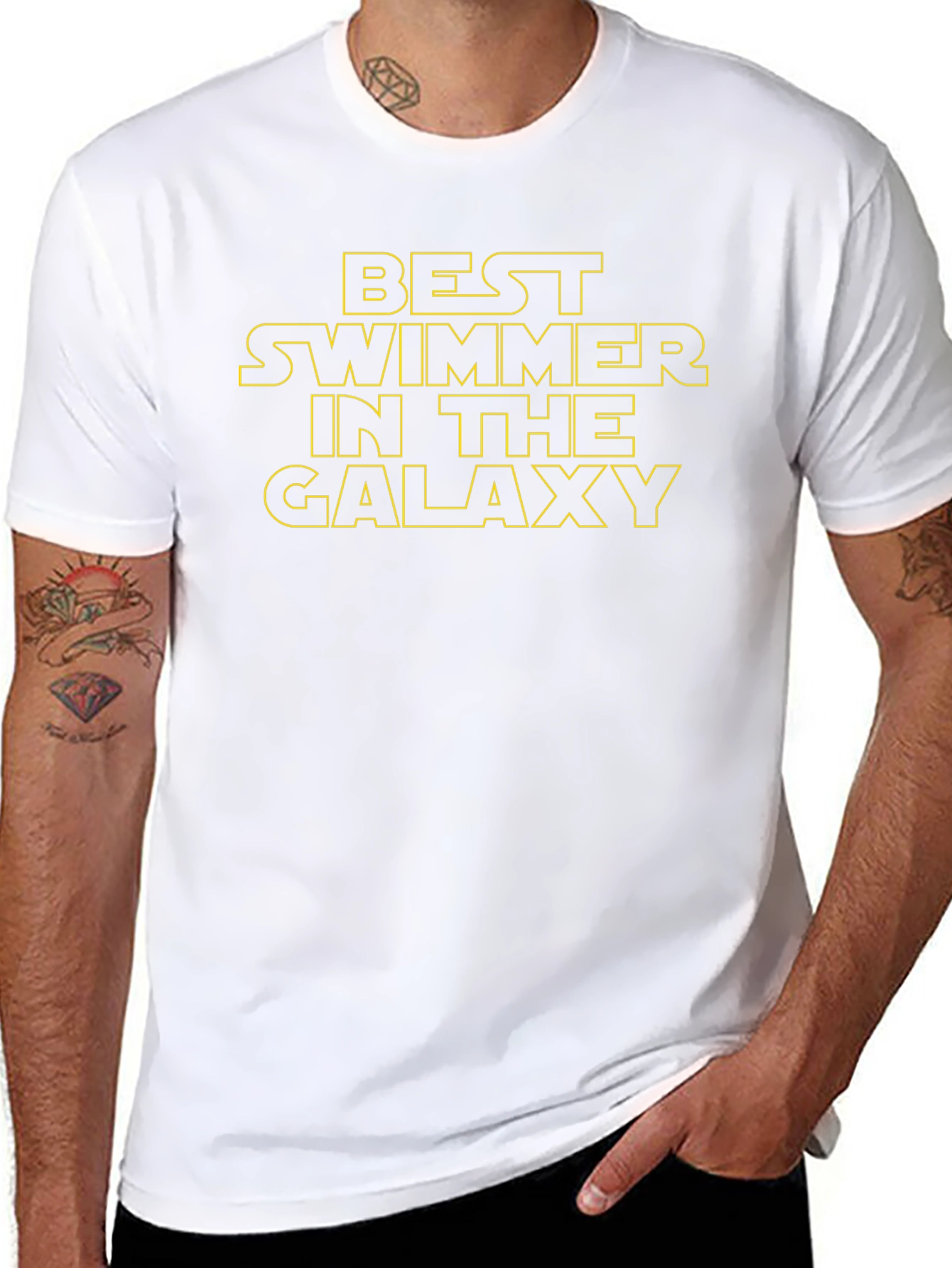 Best Swimmer in the Galaxy Black T-Shirt