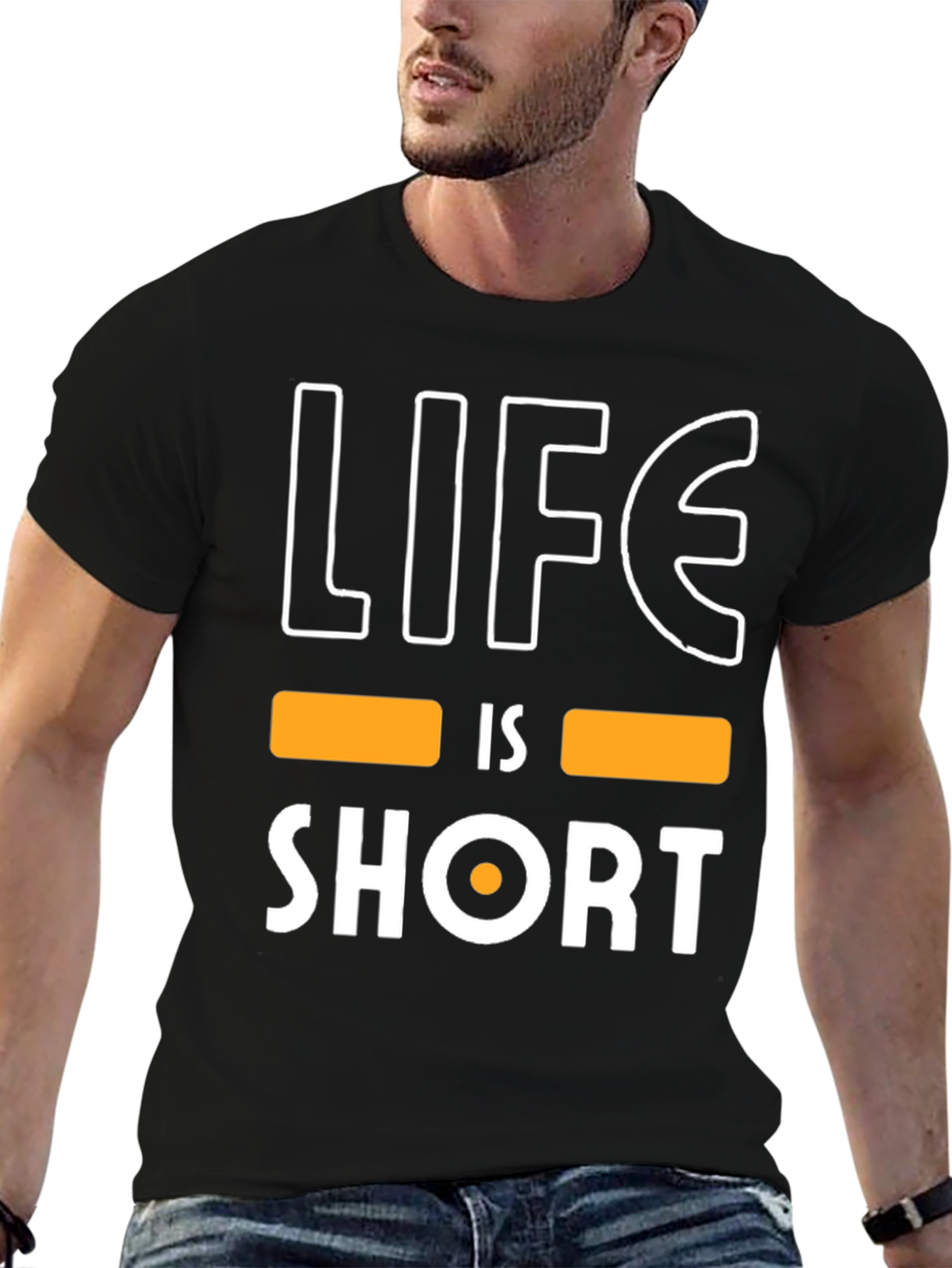 Life is Short Graphic Tee - Black