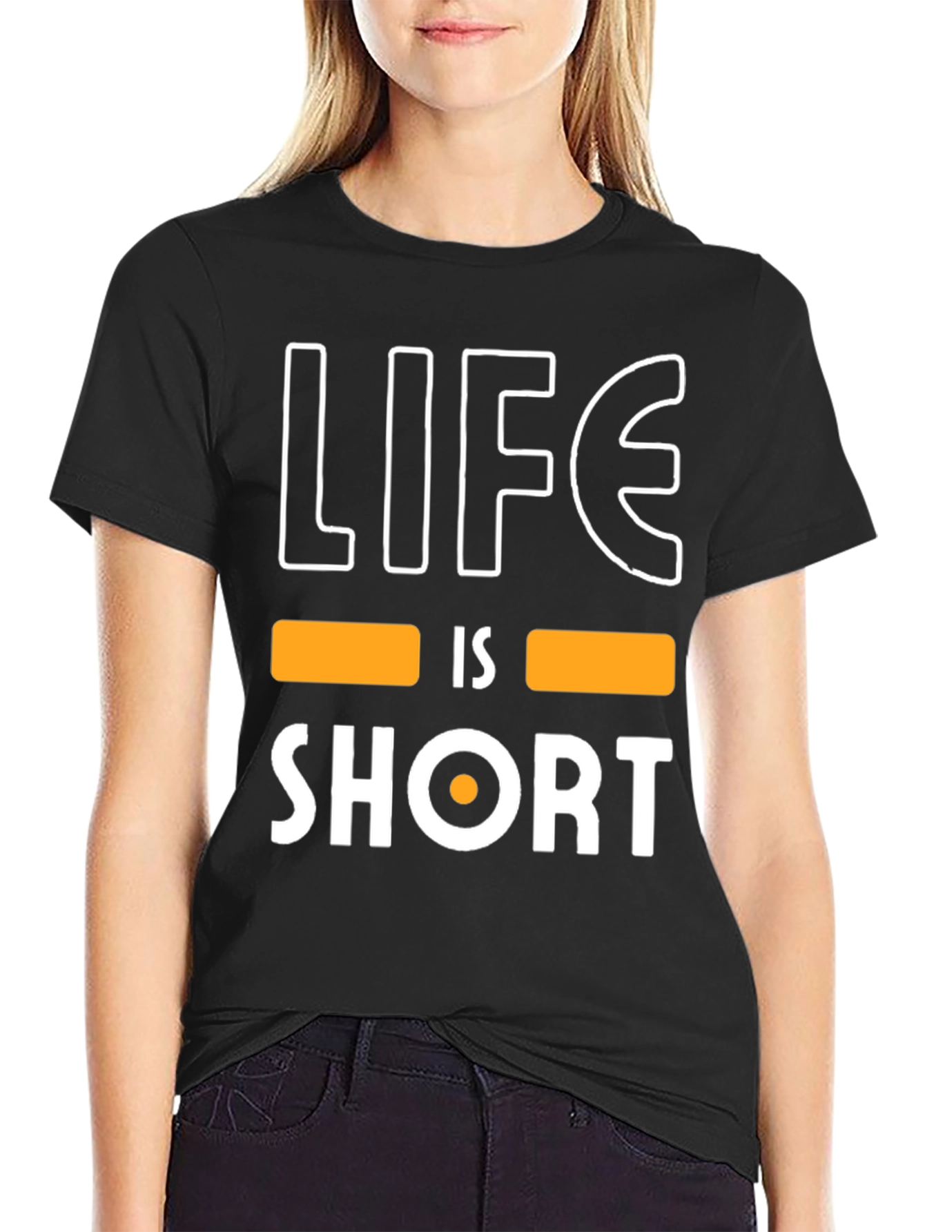 Life is Short Graphic Tee - Black