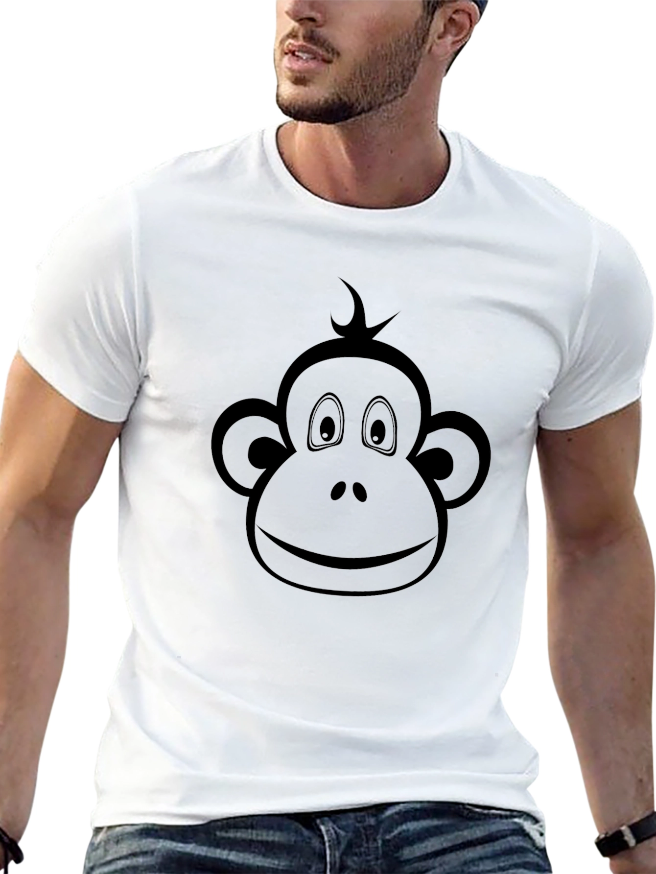 Monkey Face Graphic Tee - Classic Black T-Shirt