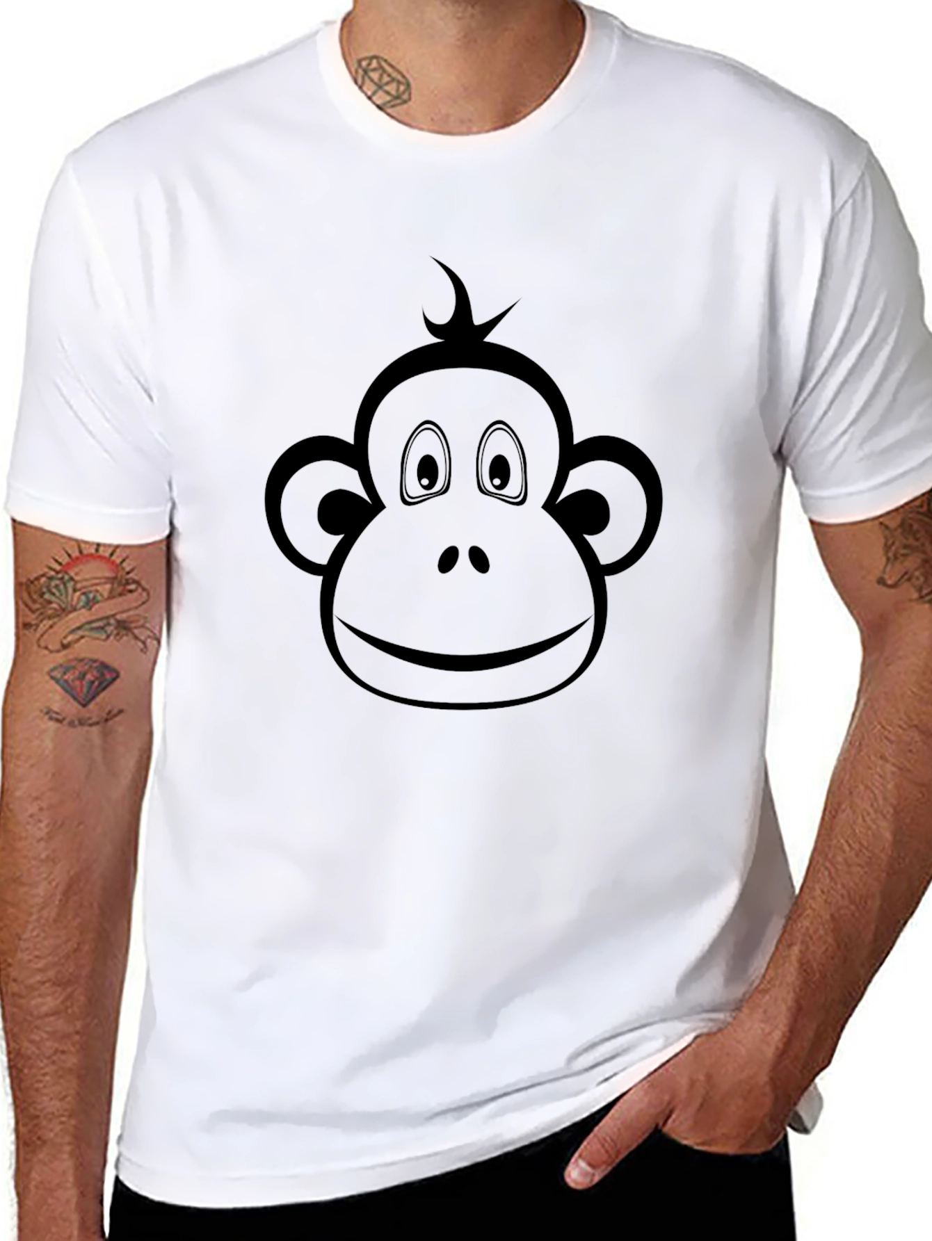 Monkey Face Graphic Tee - Classic Black T-Shirt