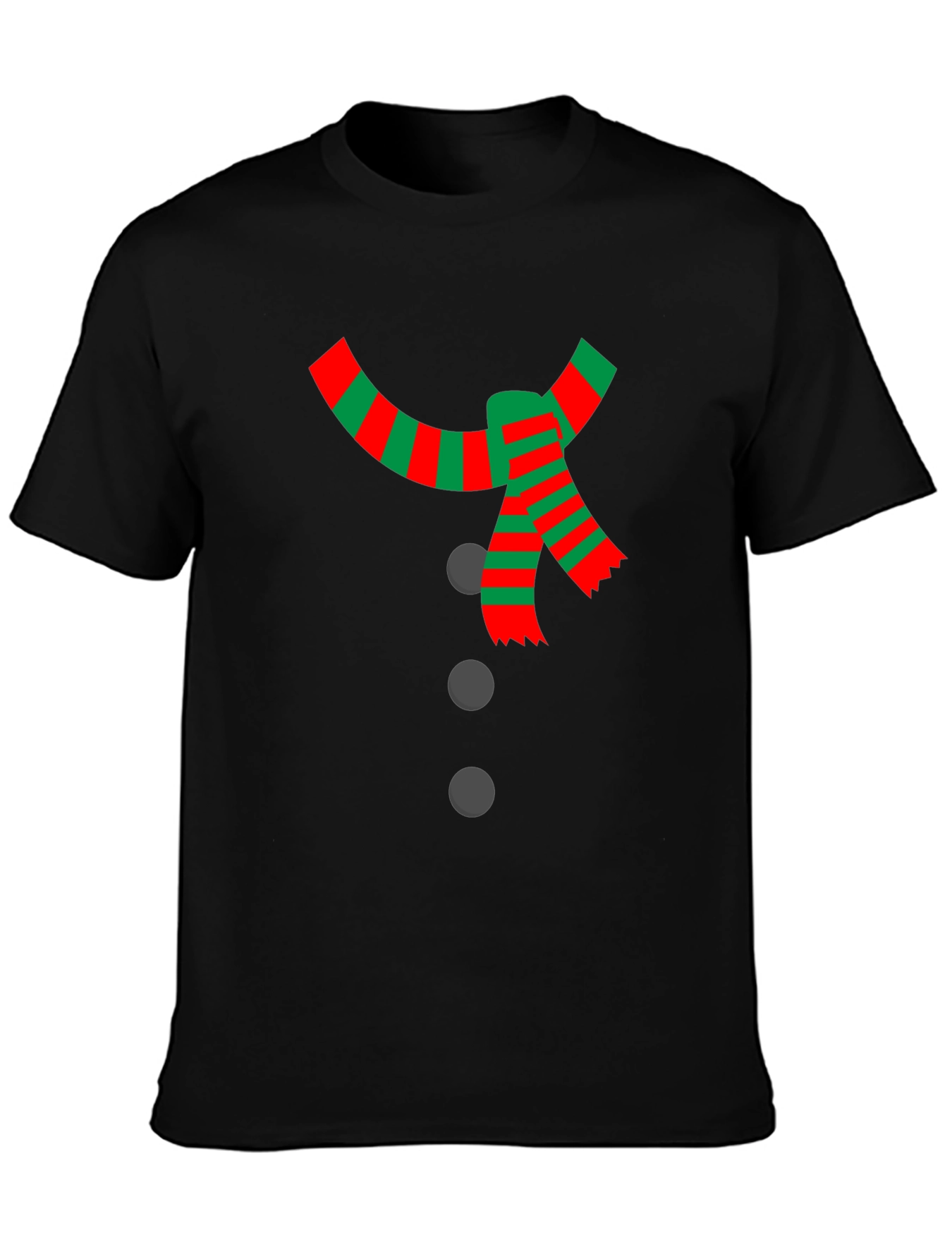 Snowman Scarf T-Shirt - Festive Holiday Apparel