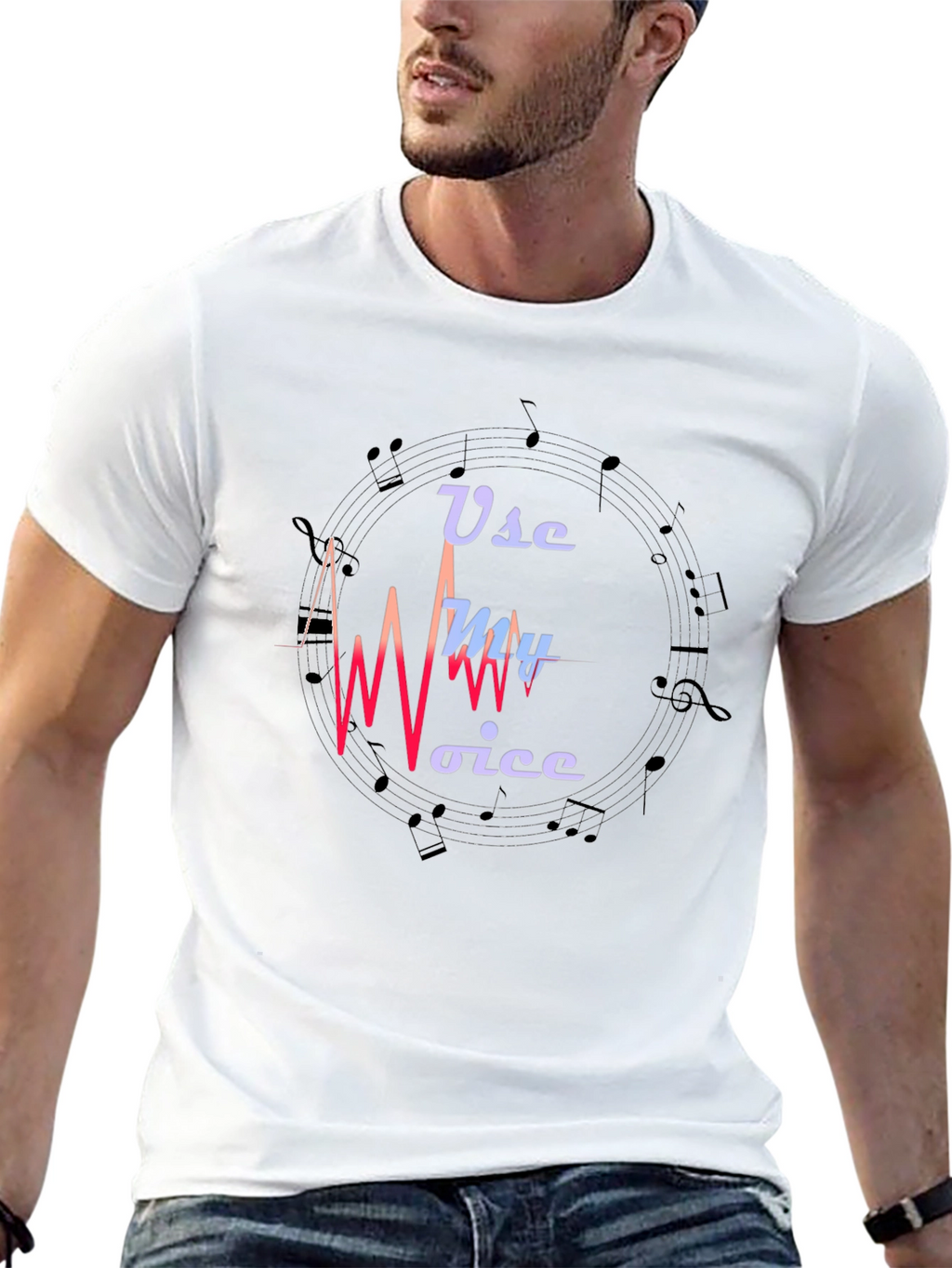 Use My Voice Graphic Black T-Shirt