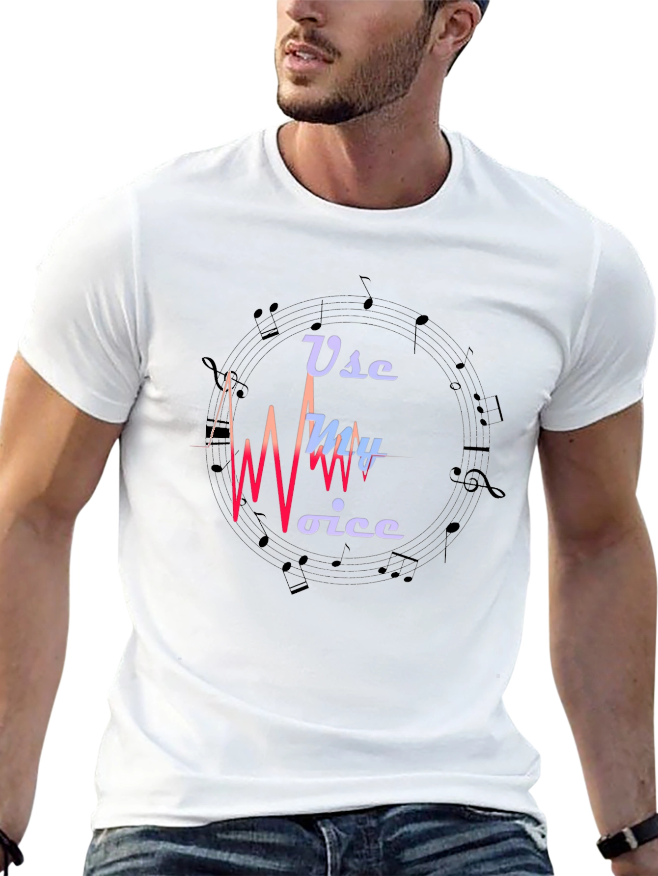 Use My Voice Graphic Black T-Shirt
