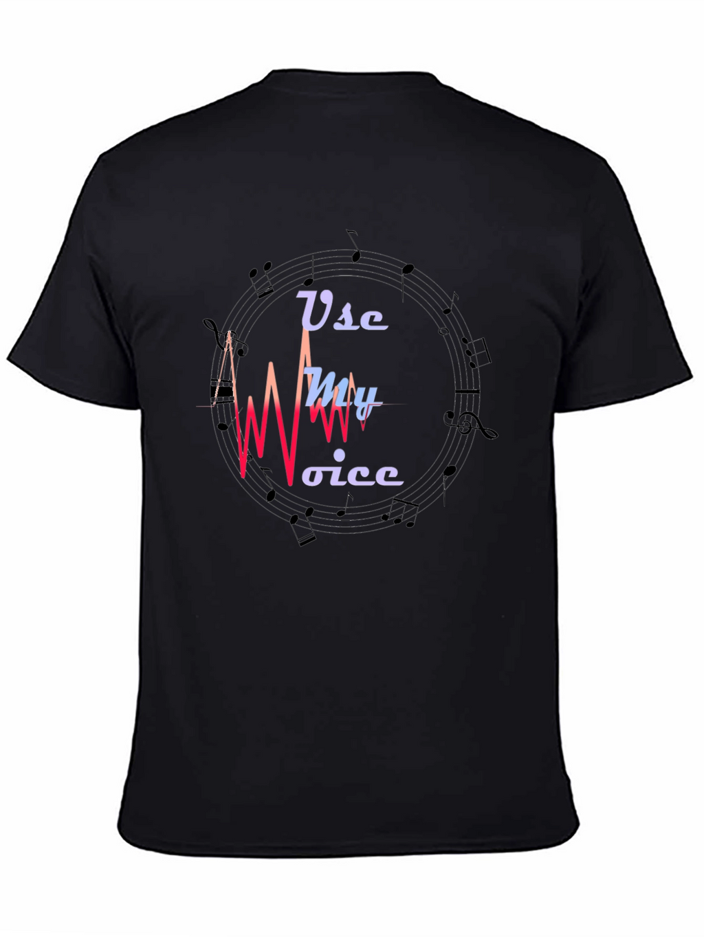 Use My Voice Graphic Black T-Shirt
