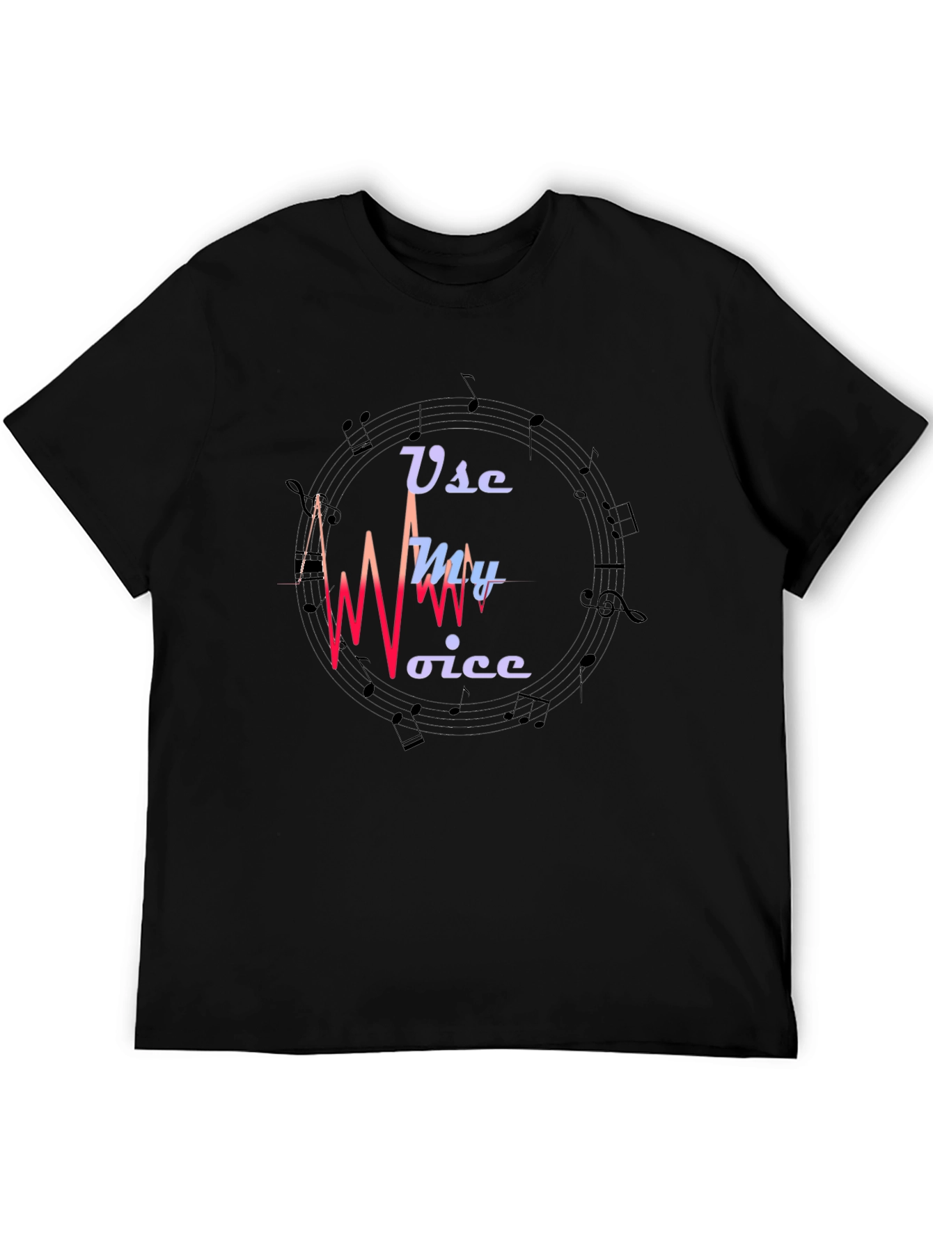 Use My Voice Graphic Black T-Shirt