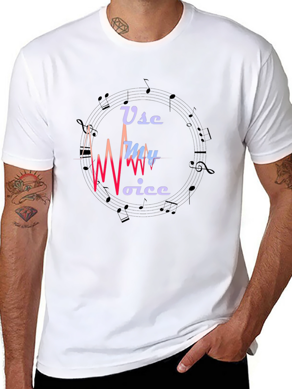 Use My Voice Graphic Black T-Shirt