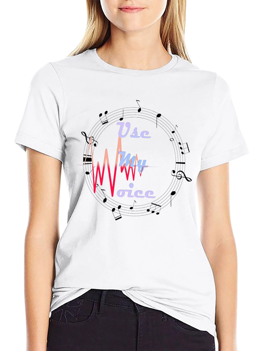 Use My Voice Graphic Black T-Shirt