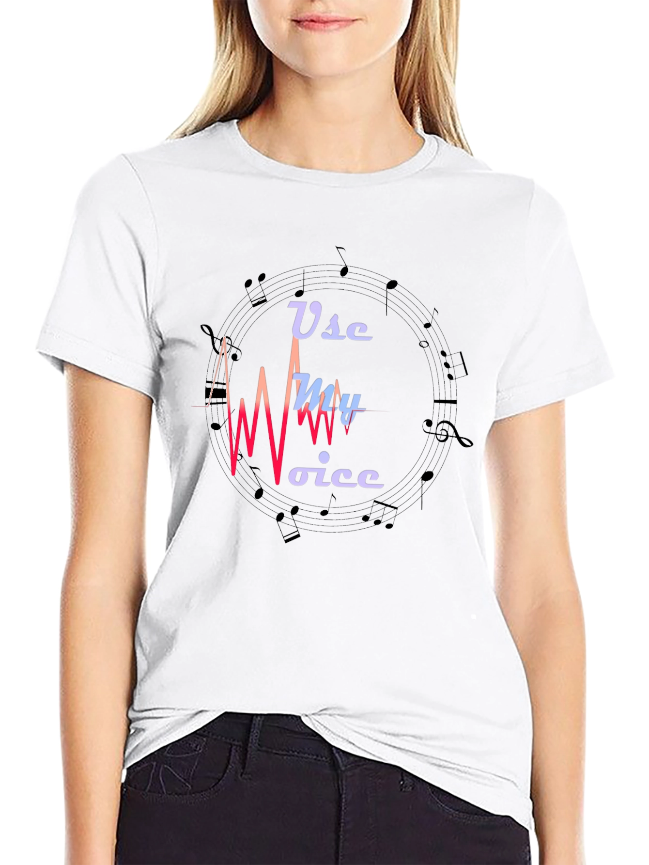 Use My Voice Graphic Black T-Shirt