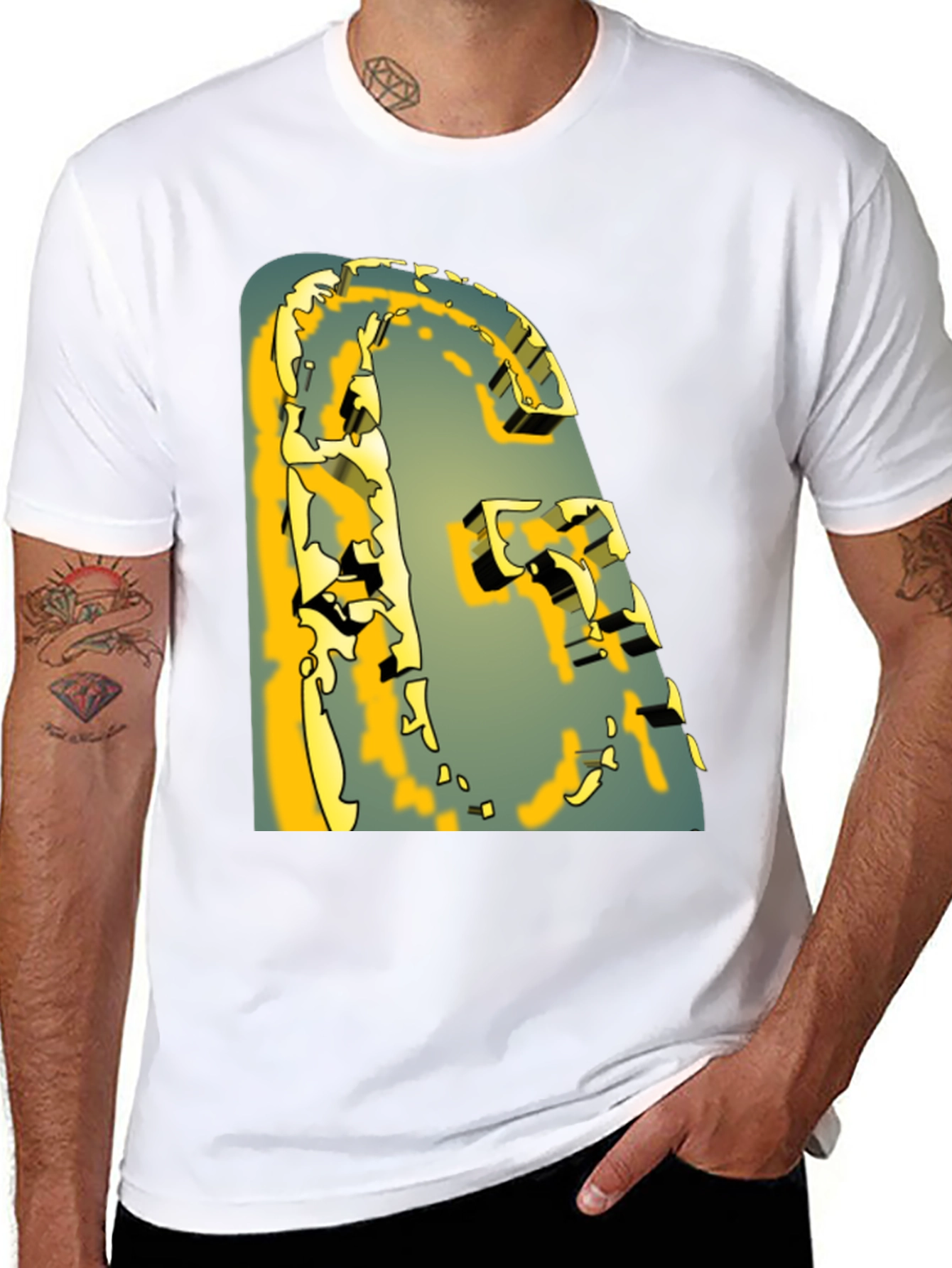 Abstract Graphic Print T-Shirt - Modern Art Tee