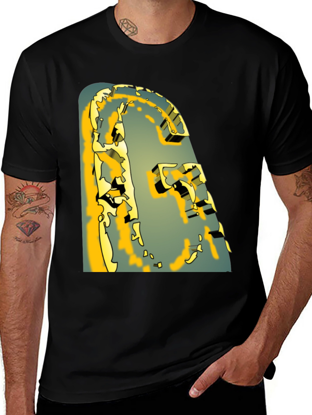 Abstract Graphic Print T-Shirt - Modern Art Tee