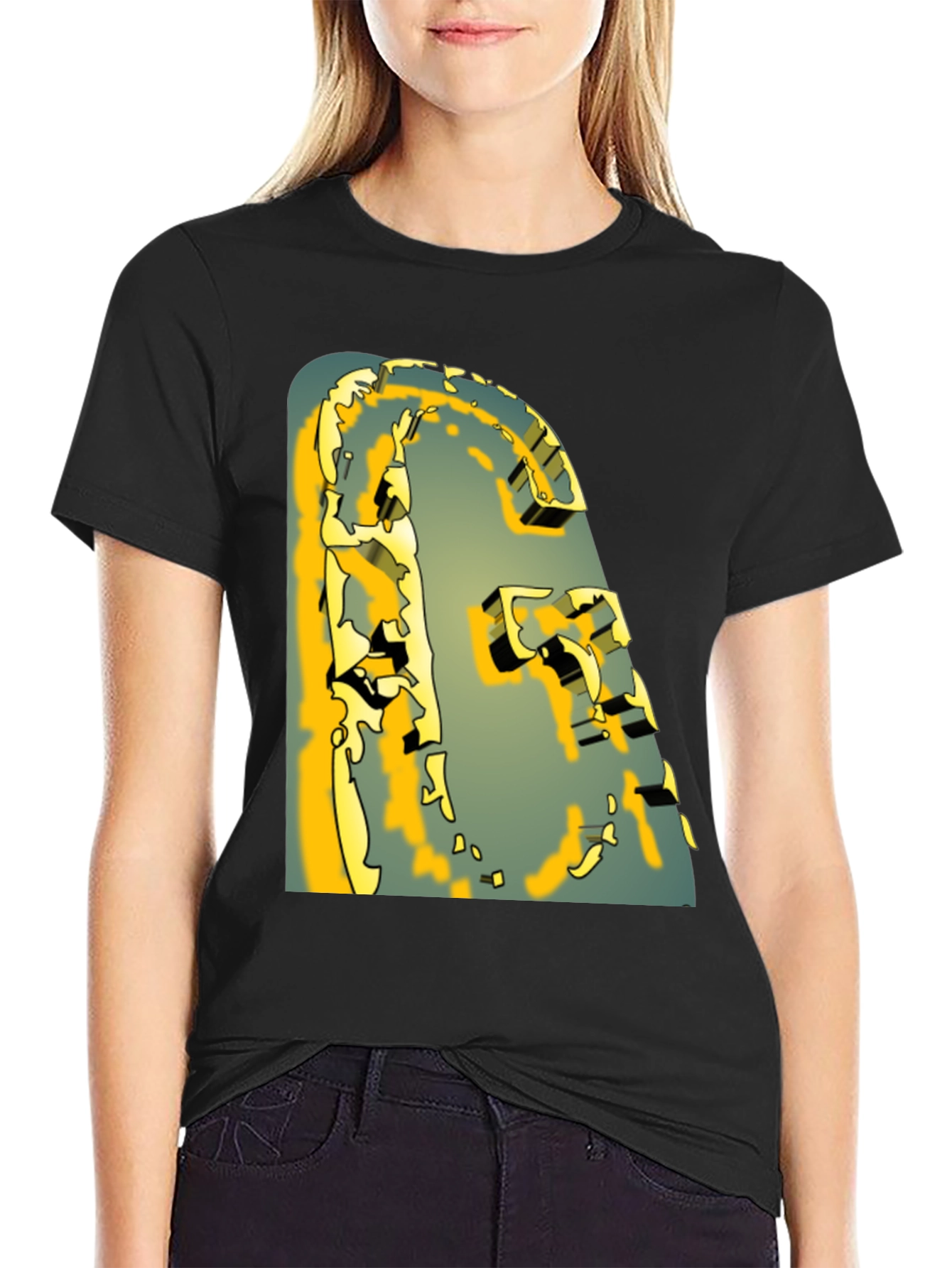 Abstract Graphic Print T-Shirt - Modern Art Tee