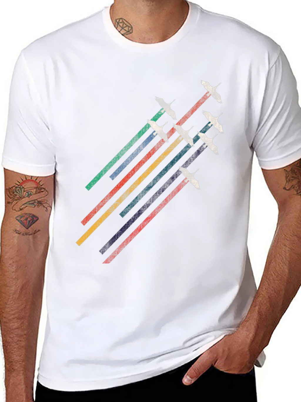 Retro Crane Flight Graphic Tee