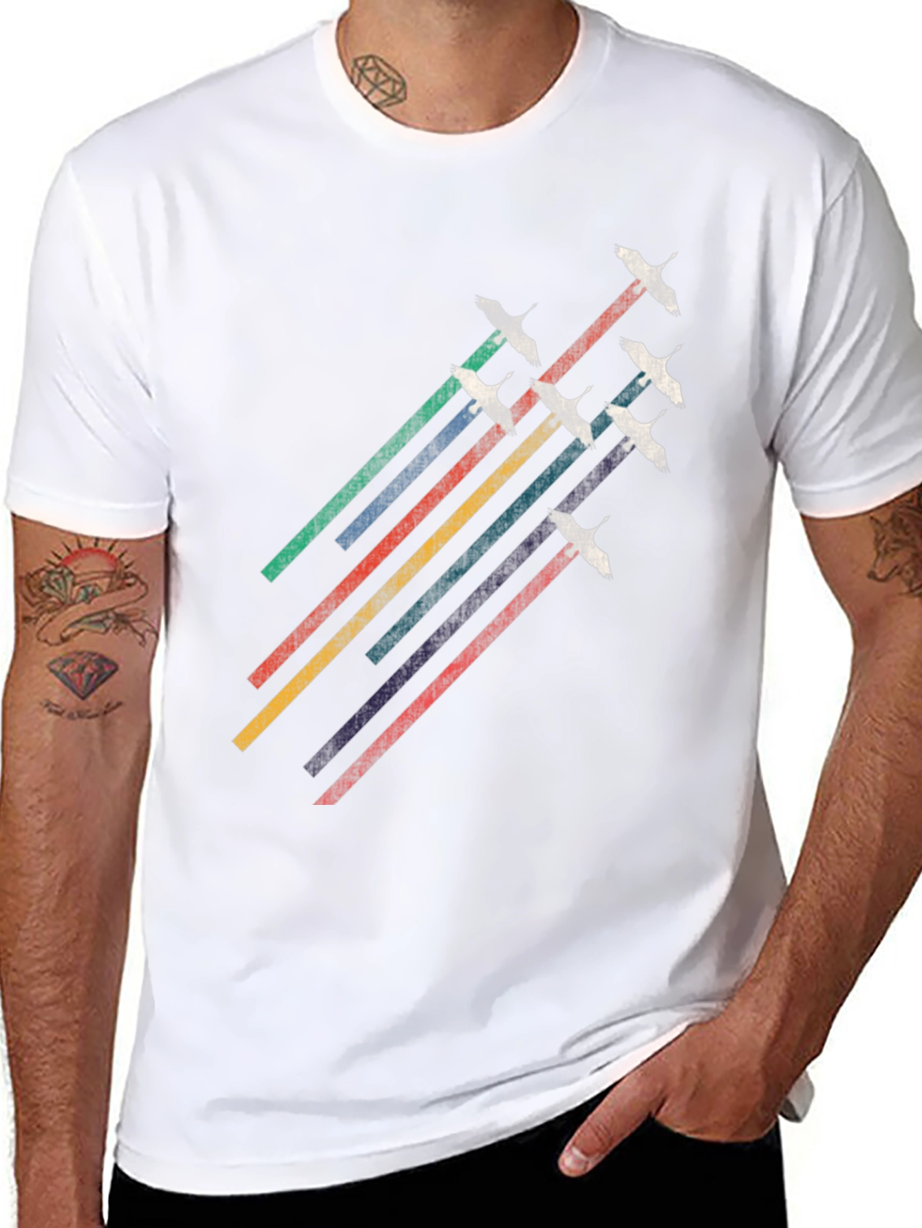 Retro Crane Flight Graphic Tee