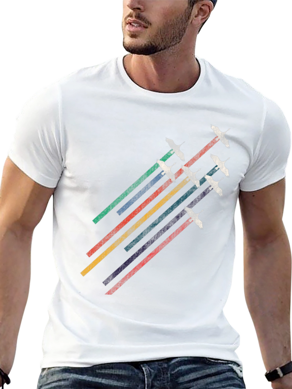 Retro Crane Flight Graphic Tee