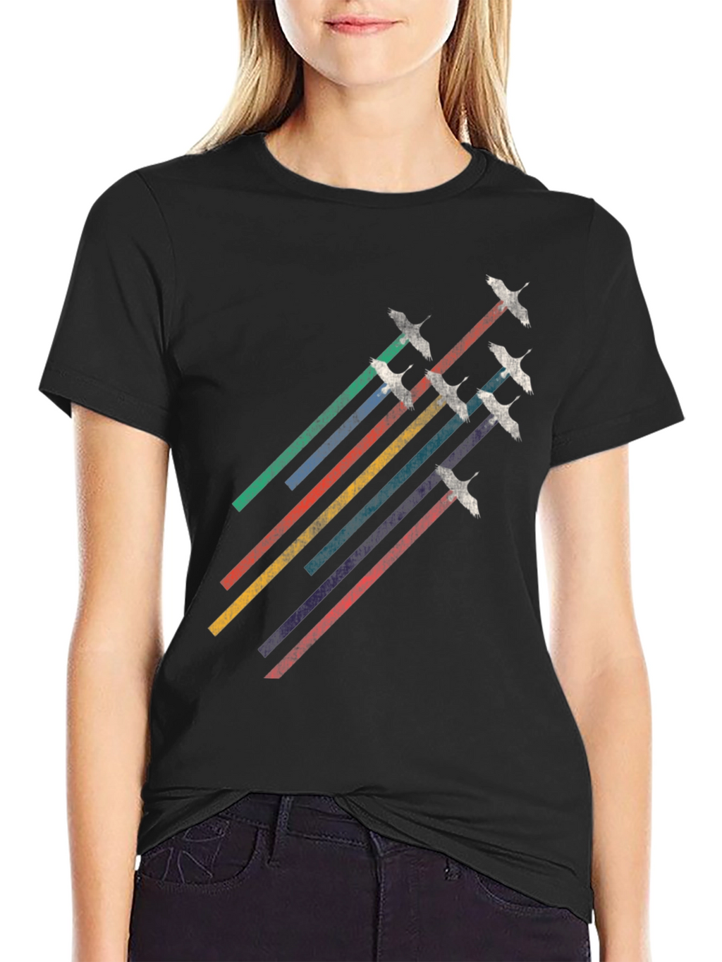 Retro Crane Flight Graphic Tee