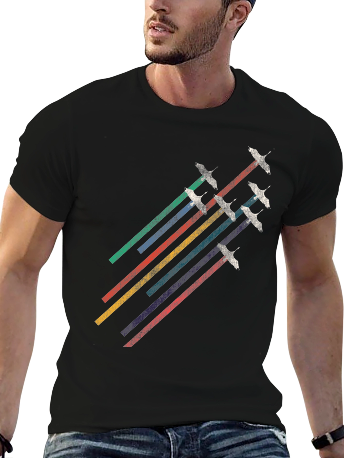 Retro Crane Flight Graphic Tee