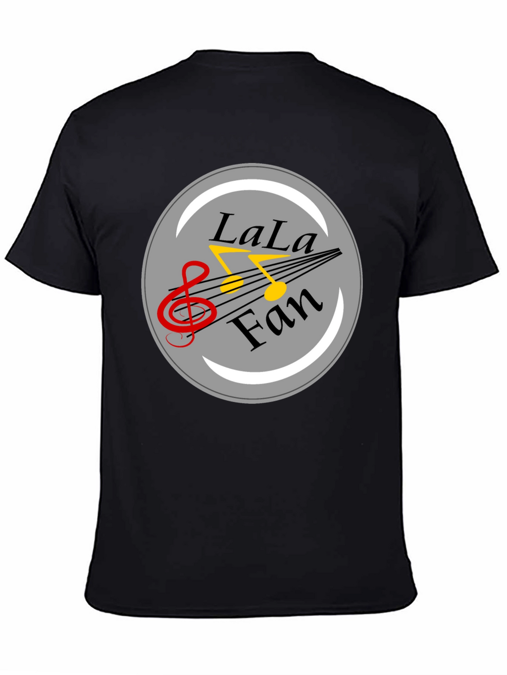 LaLa Fan Music Graphic Black T-Shirt