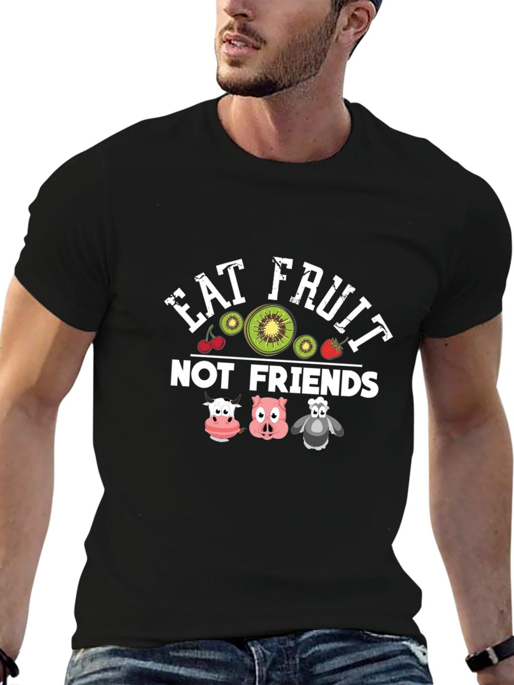 Eat Fruit Not Friends Vegan T-Shirt