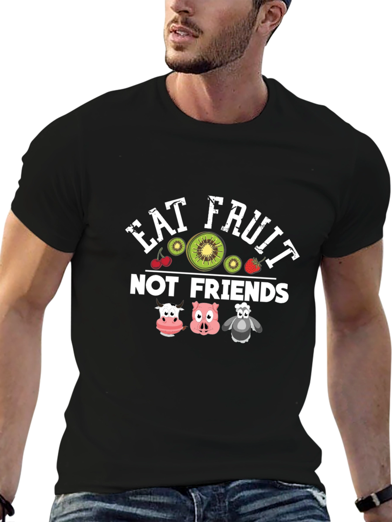Eat Fruit Not Friends Vegan T-Shirt