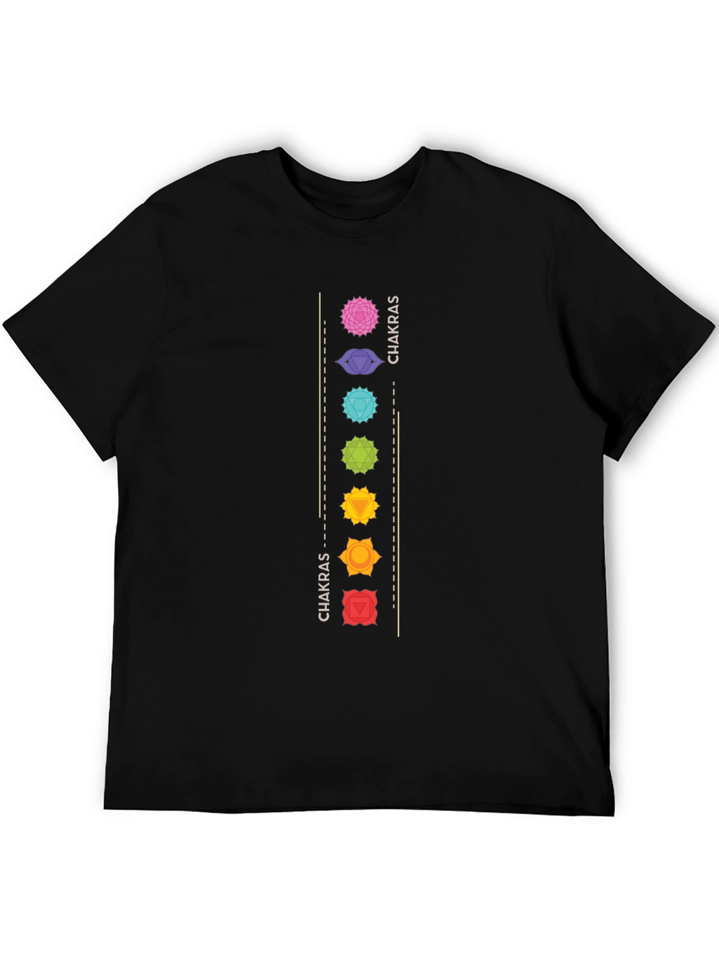 Chakra Design Black T-Shirt for Men